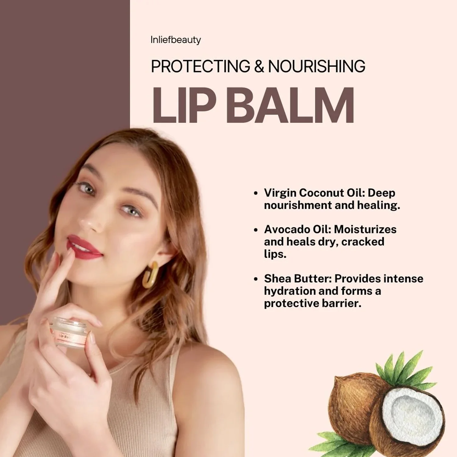 In'lief Moisturizing & Nourishing Lip Balm (1 Pc / 15 Gm) - Image 7