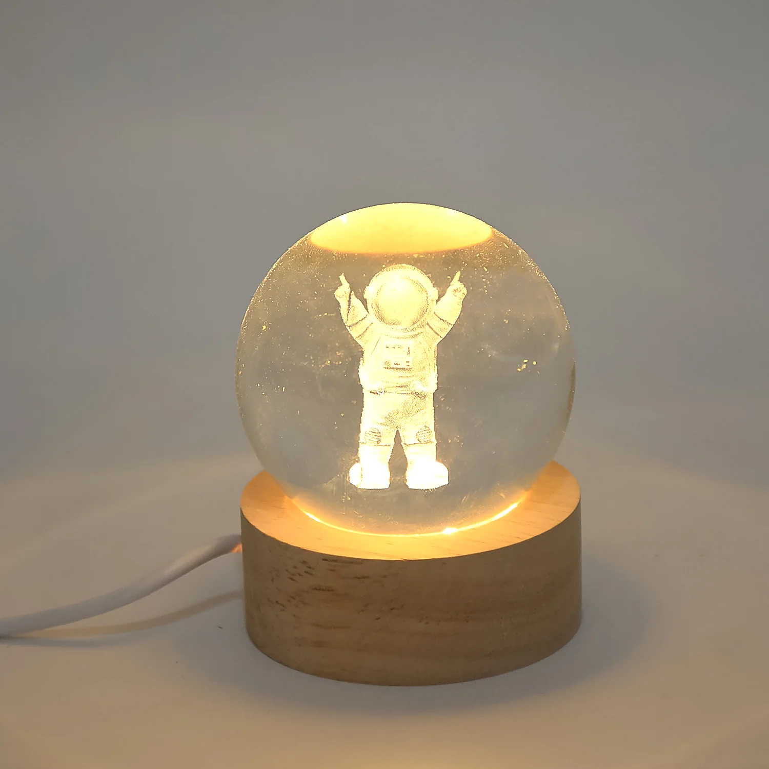 Moon 3D Crystal Ball Lamps with Base For Bedroom 3D Lamps (1 Pc) - Image 4