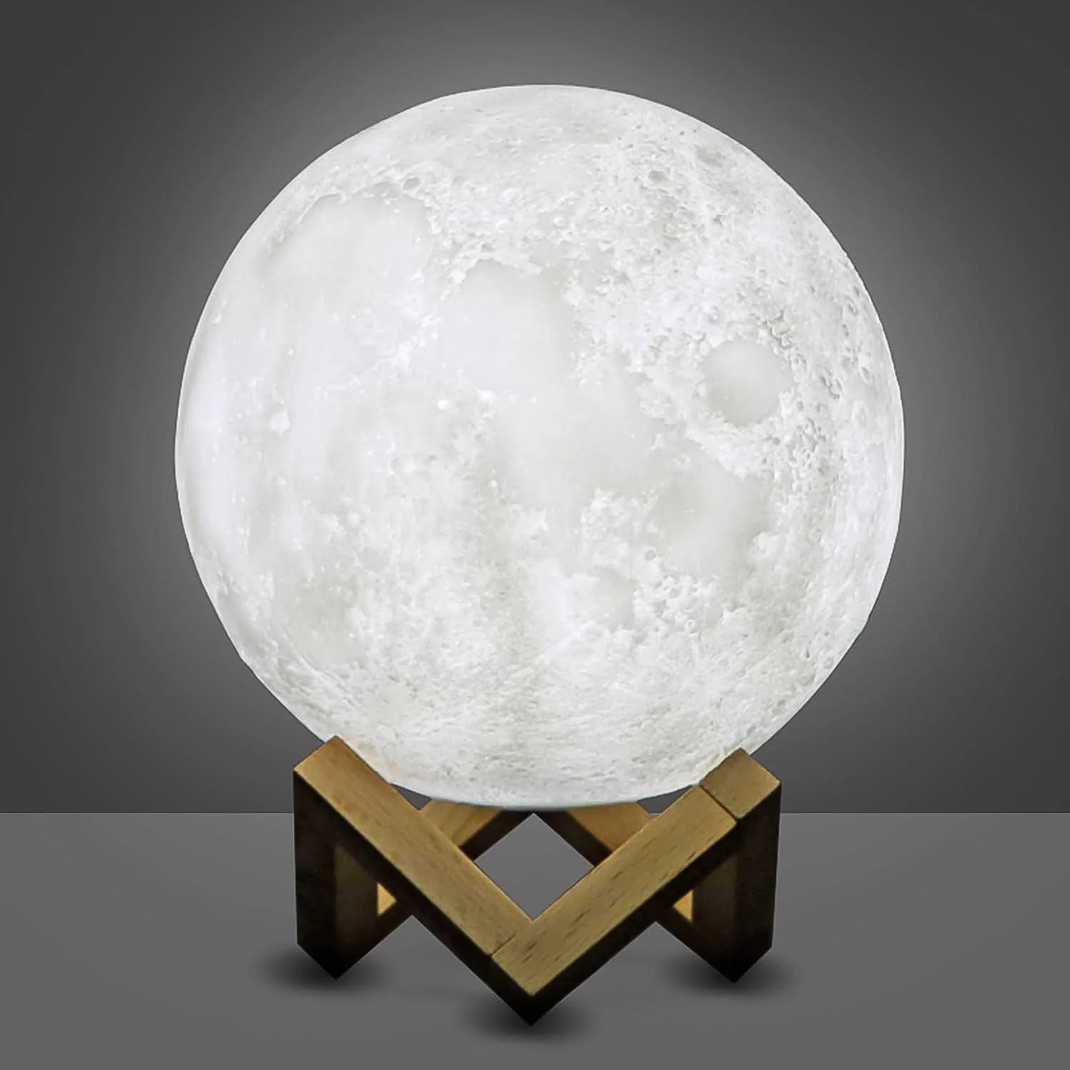 Moon Night Lamp with Plastic Stand Night Lamp for Bedroom (15x13 Cm / 1 Pc) - Image 4