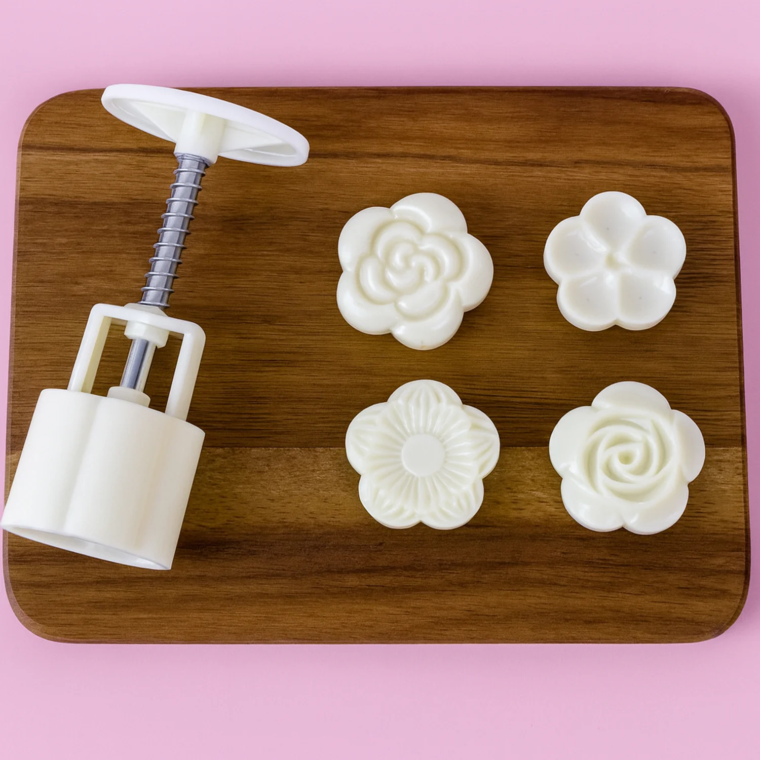 Mooncake Press Mold with 4 Stamps set - Image 9