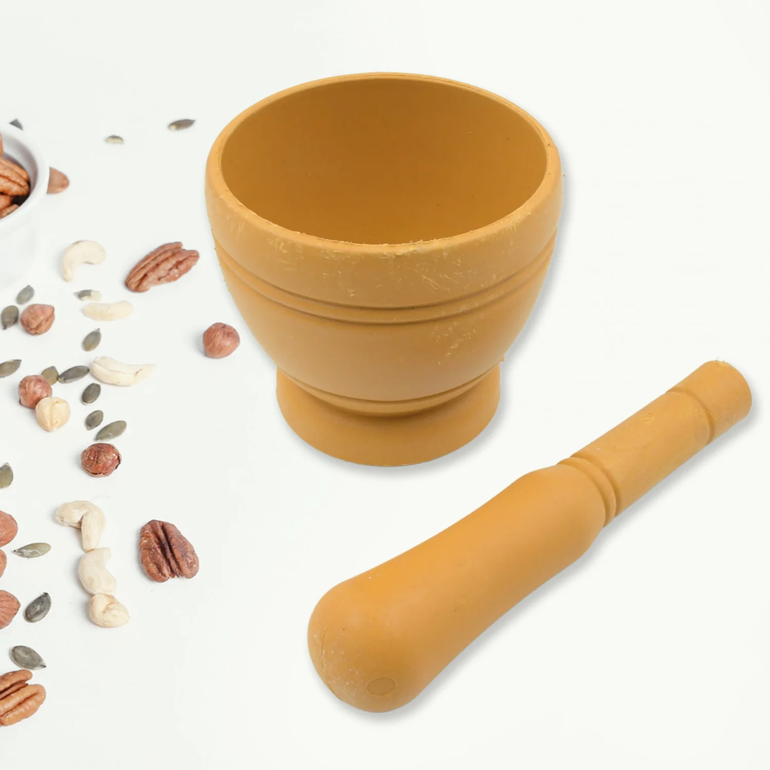 Mortar and Pestle Spice Grinder - Traditional Khalbatta for Kitchen Herb - Image 3
