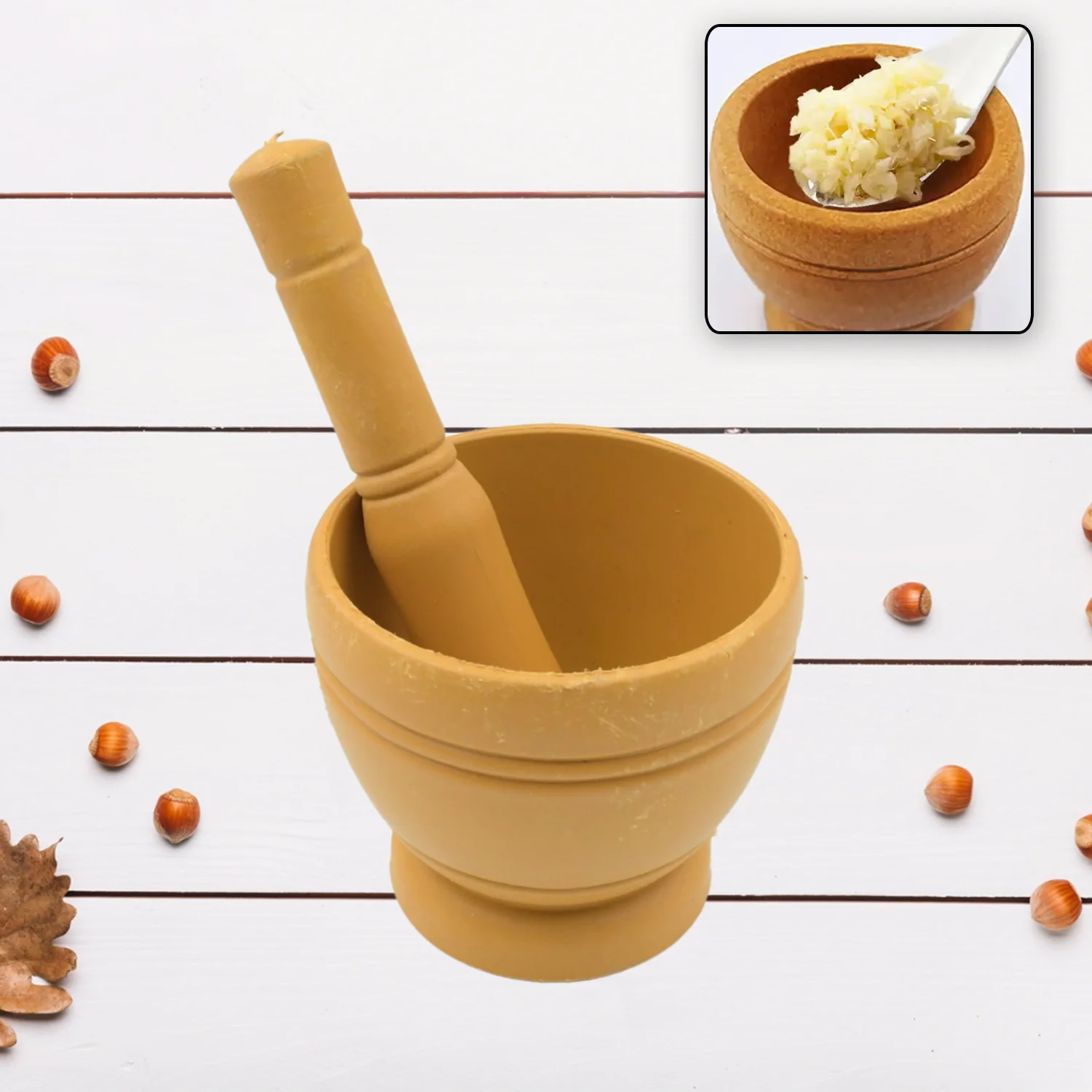 Mortar and Pestle Spice Grinder - Traditional Khalbatta for Kitchen Herb - Image 4