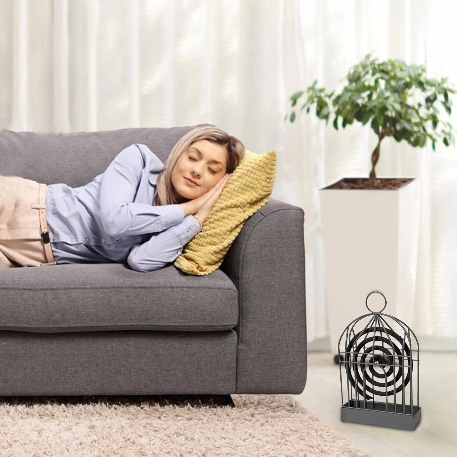 Mosquito Coil Holder, Vintage Style Durable Household Mosquito coil Stand Office Home - Image 9