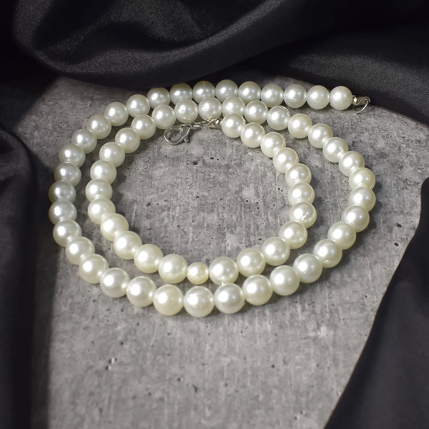 Motimala White Pearl Bead single and Double line Mala for Women and Girls - Image 4