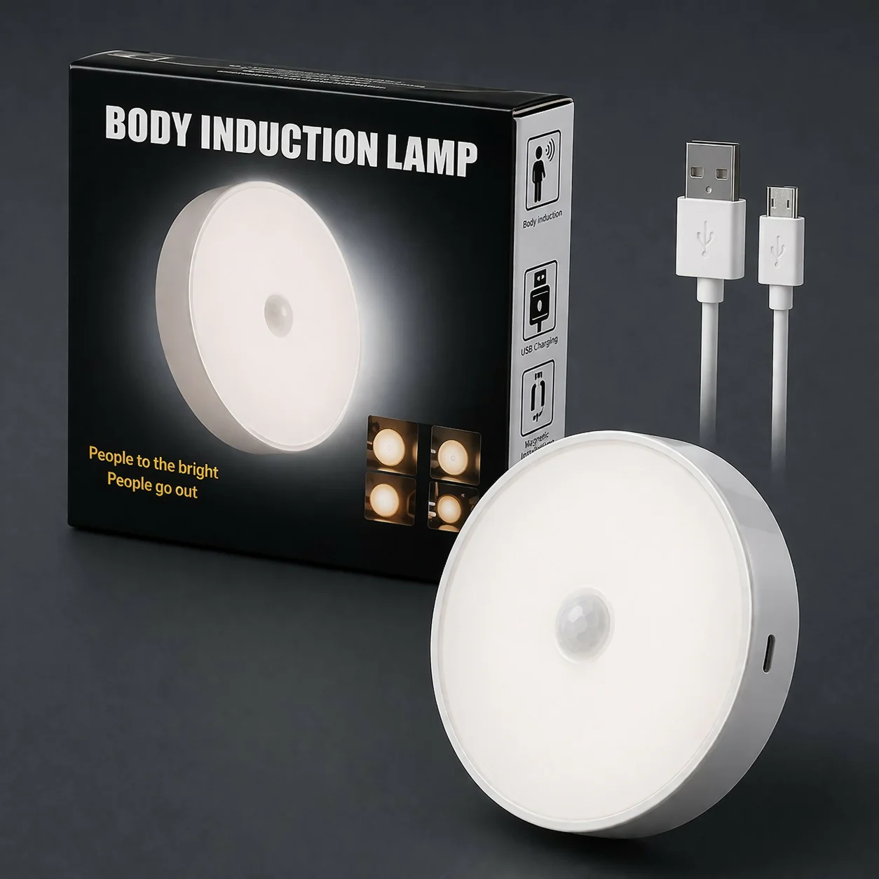 Motion Sensor LED Night Light Rechargeable Wall Lamp - Image 2