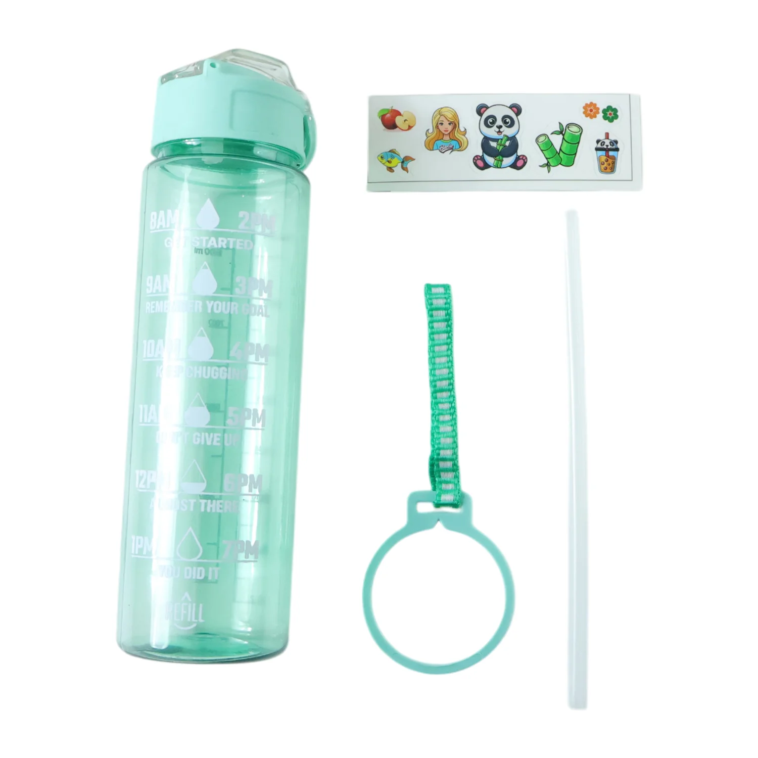 Motivational Water Bottle with Time Marker and Flip Top Lid (900 ML) - Image 4