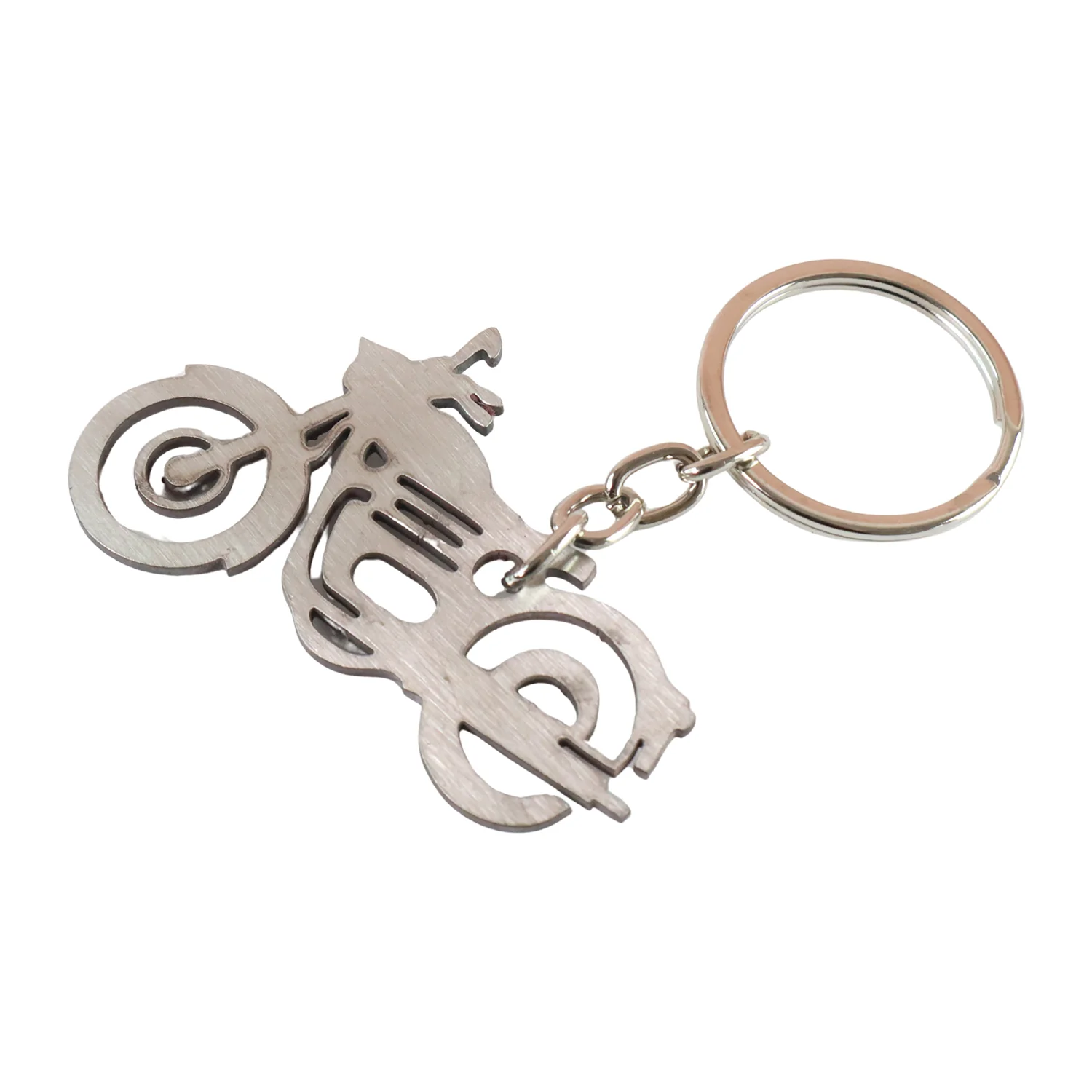 Motorcycle Silhouette Metal Keychain - (1 Pc) - Image 5