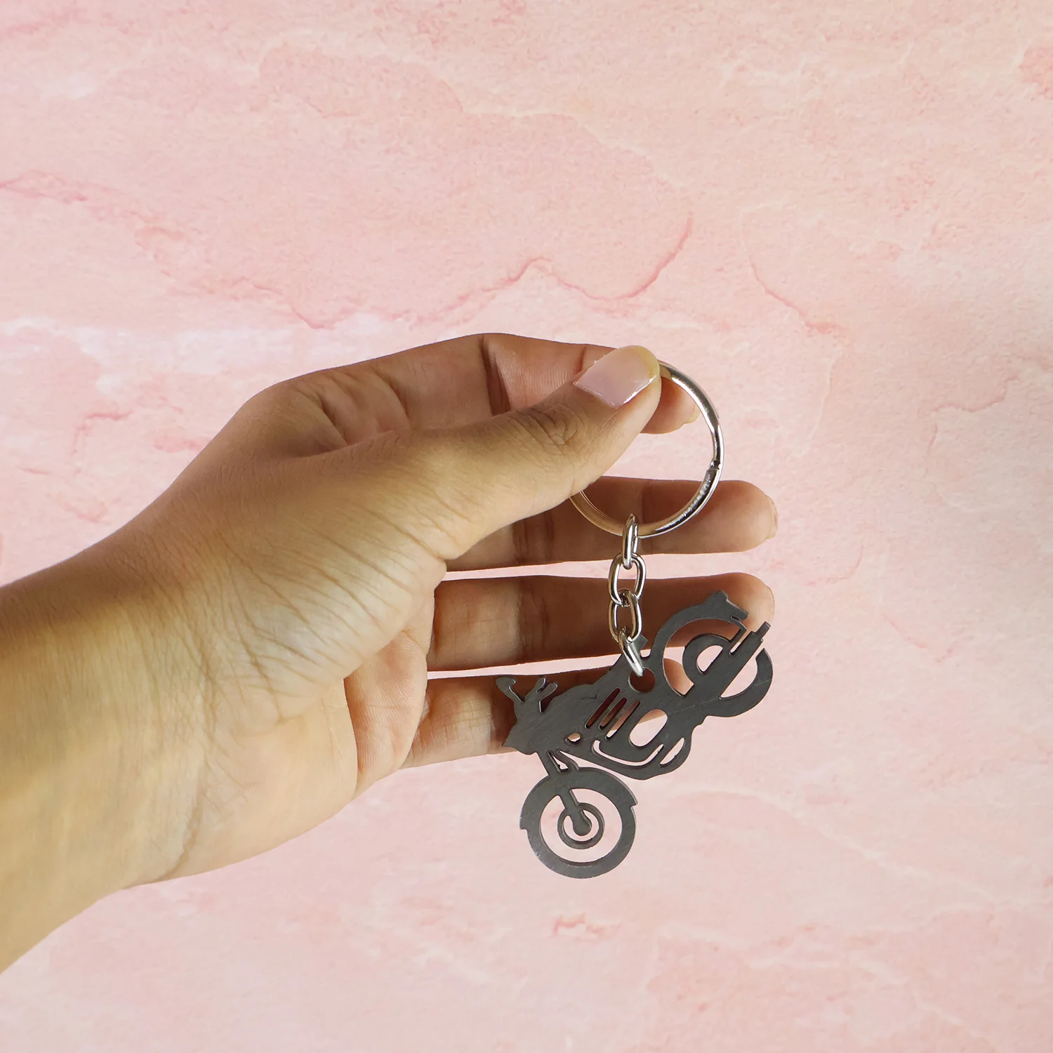 Motorcycle Silhouette Metal Keychain - (1 Pc) - Image 7