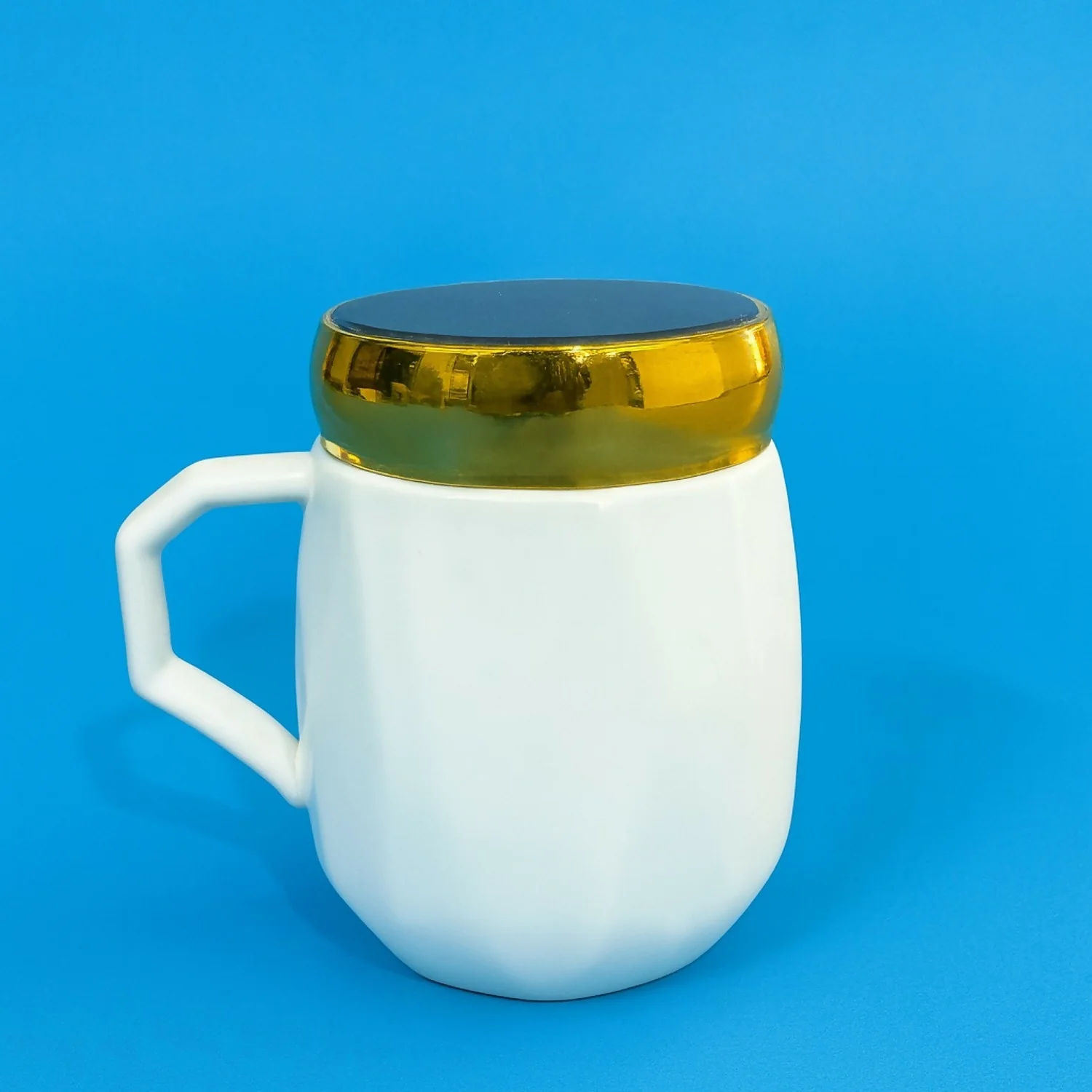 Mrs Ceramic Mug with Golden Lid & Handle | Premium Designer Tea & Coffee Cup for Women | Elegant Mrs Print Gift Mug | Heat-Retaining Lid | Perfect Gift for Wife, Girlfriend, Sister & Mom | Stylish Home & Office Mug (Mrs Edition) - Image 3