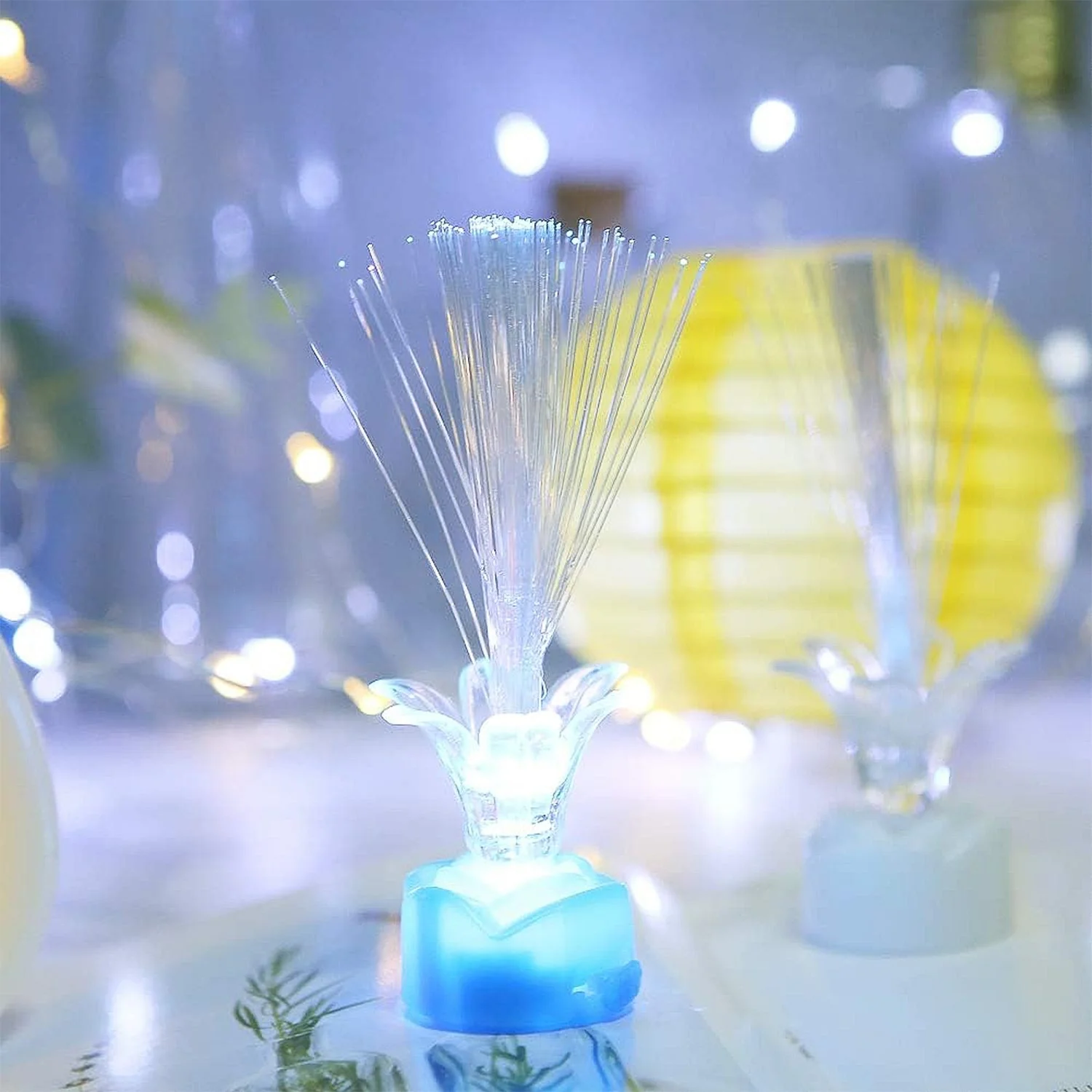 Multi-Color LED Fiber Optic Flower Night Lamps (Mix Color / 3 Pc) - Image 3