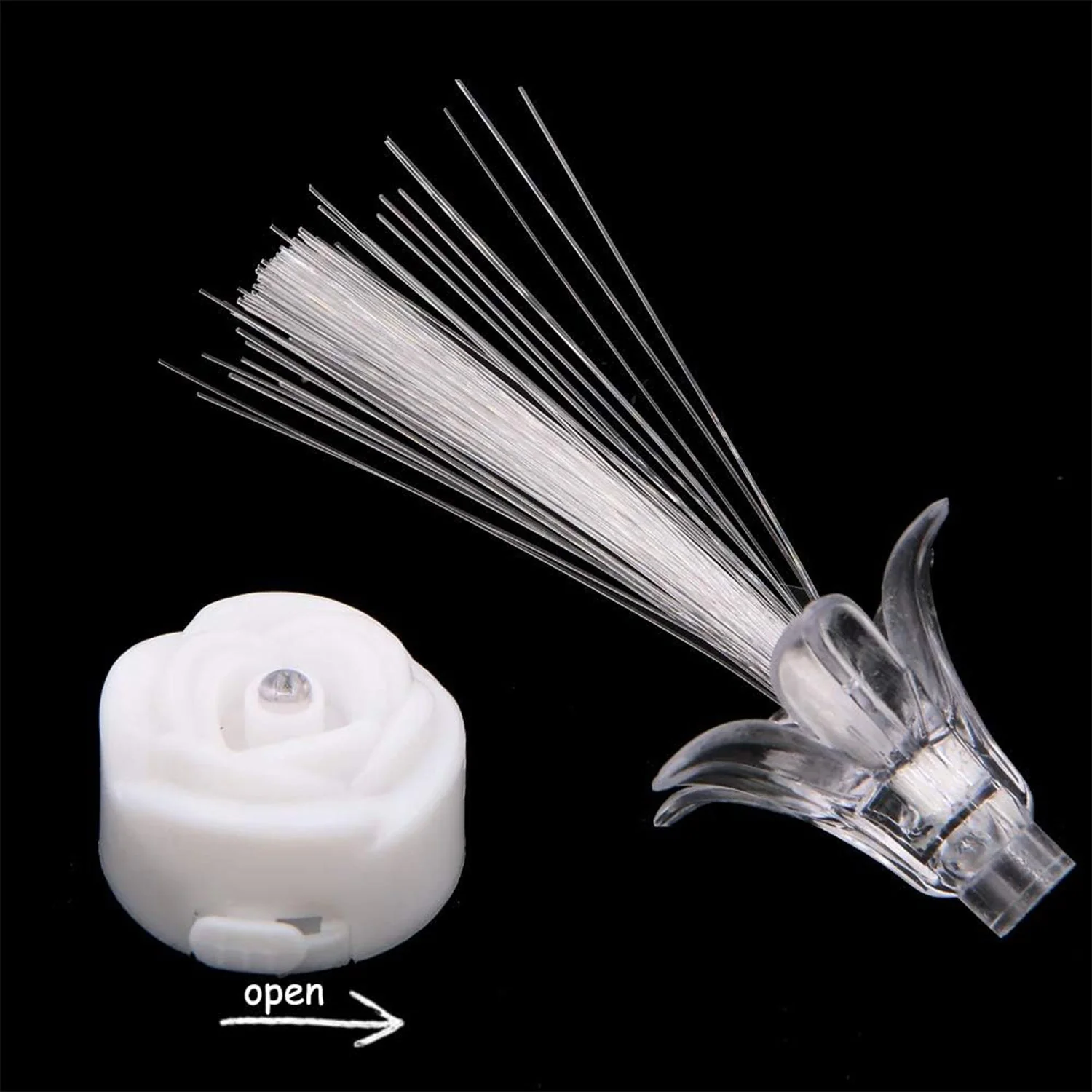 Multi-Color LED Fiber Optic Flower Night Lamps (Mix Color / 3 Pc) - Image 7