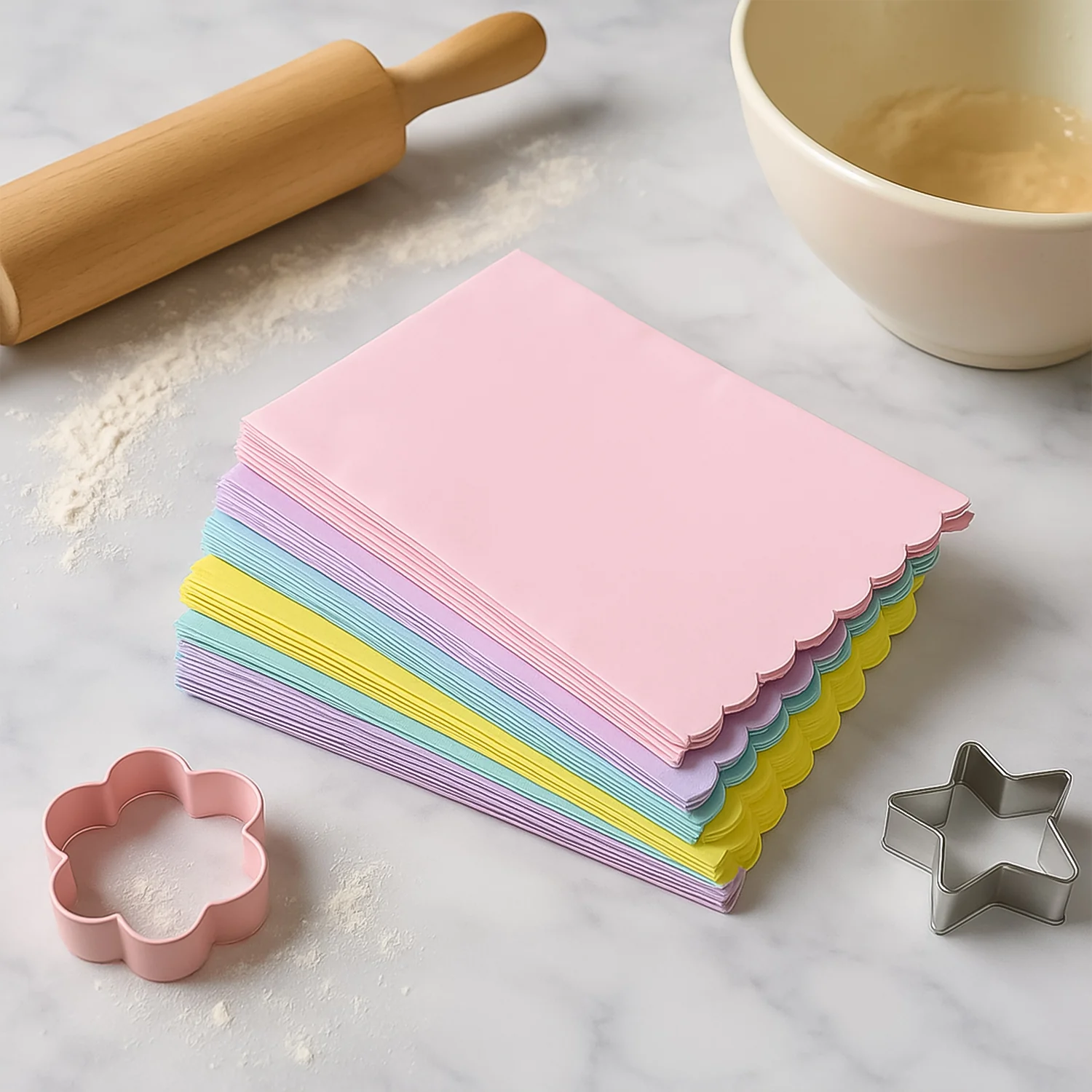 Multi-Color Oil-Absorbing Baking Paper Sheets Approx 200 Pcs - Image 4