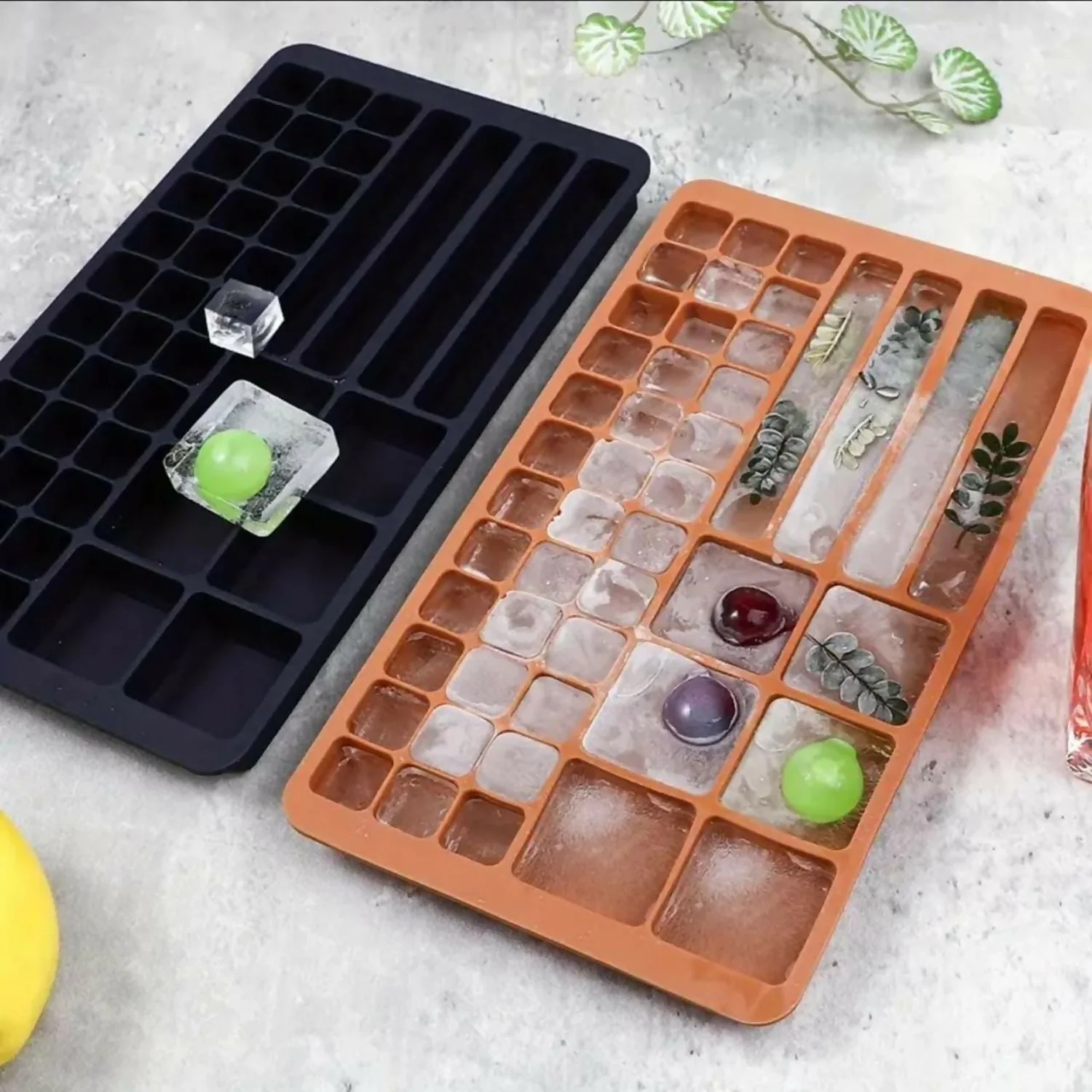 Multi color Square and lolipop shape ice tray pack of 2 - Image 2