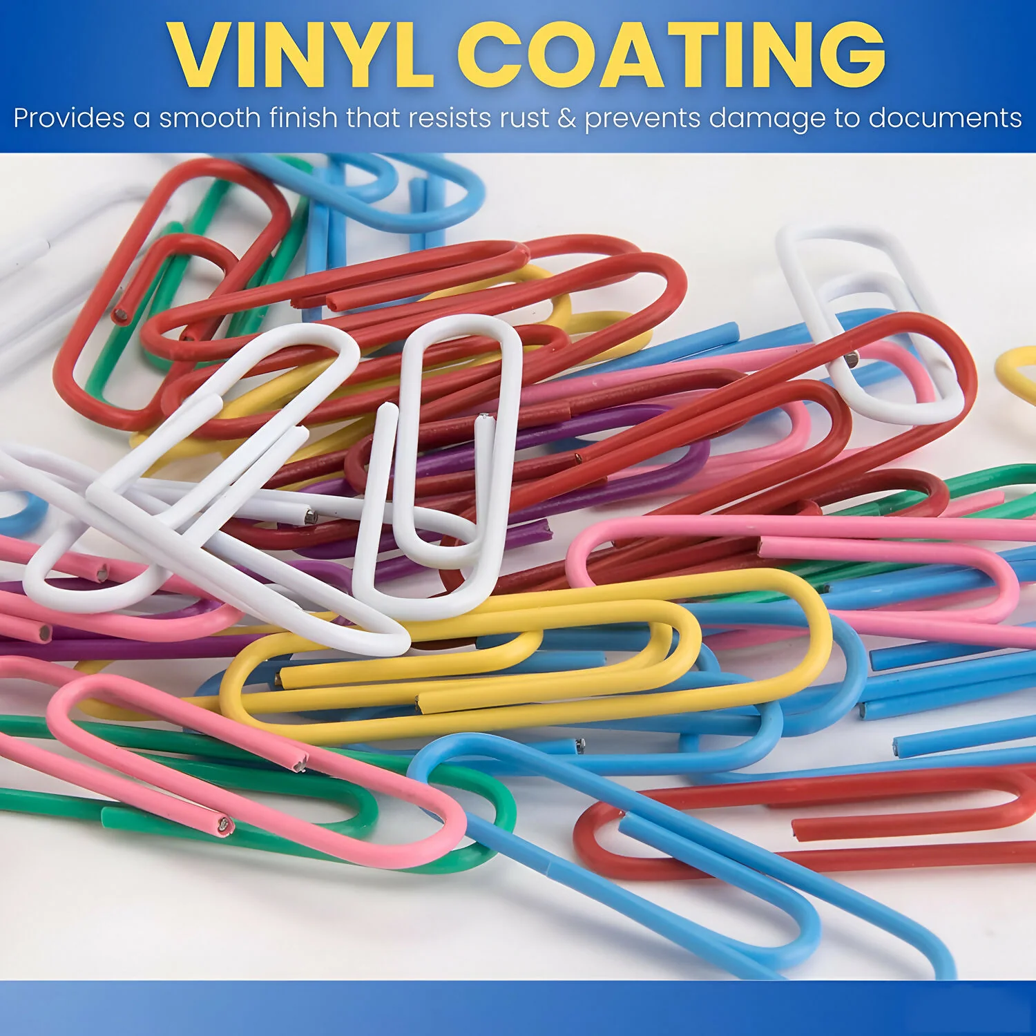 Multi-Color Vinyl Coated Metal Paper Clips Use for Office, School & Home (80 No’s) - Image 3