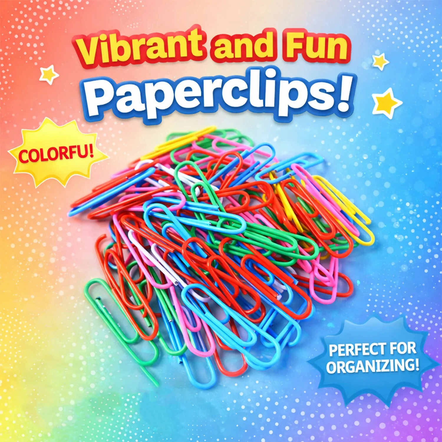 Multi-Color Vinyl Coated Metal Paper Clips Use for Office, School & Home (80 No’s) - Image 6