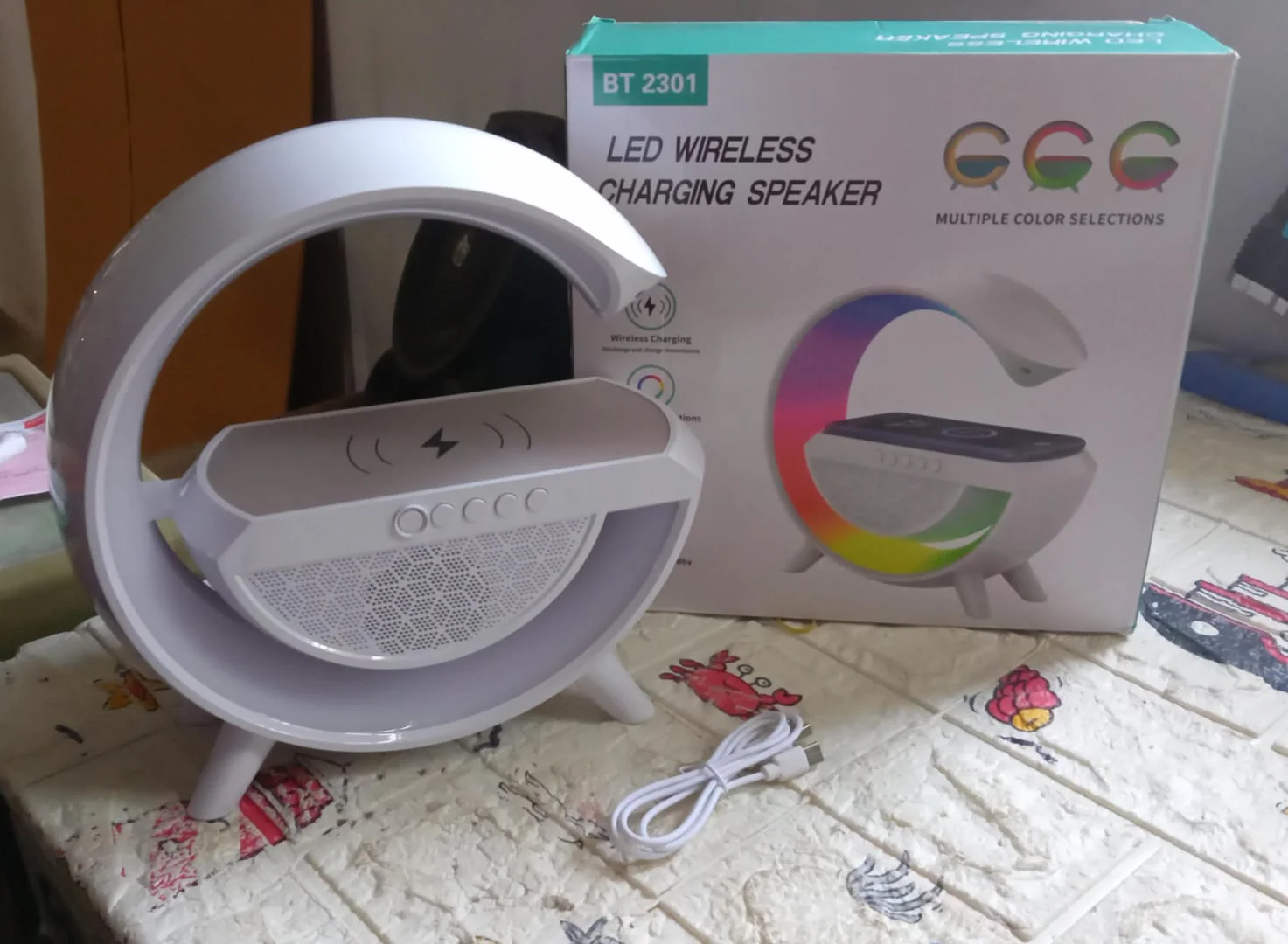3-in-1 Multi-Function LED Night Lamp with Bluetooth Speaker, Wireless Charging, for Bedroom for Music, Party and Mood Lighting - Perfect Gift for All Occasions blootuth speaker (Media Player) - Image 10