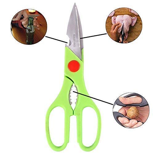 Multi-Function Kitchen Scissors for Veggies, Meat & Seafood with Bottle Opener - Image 2