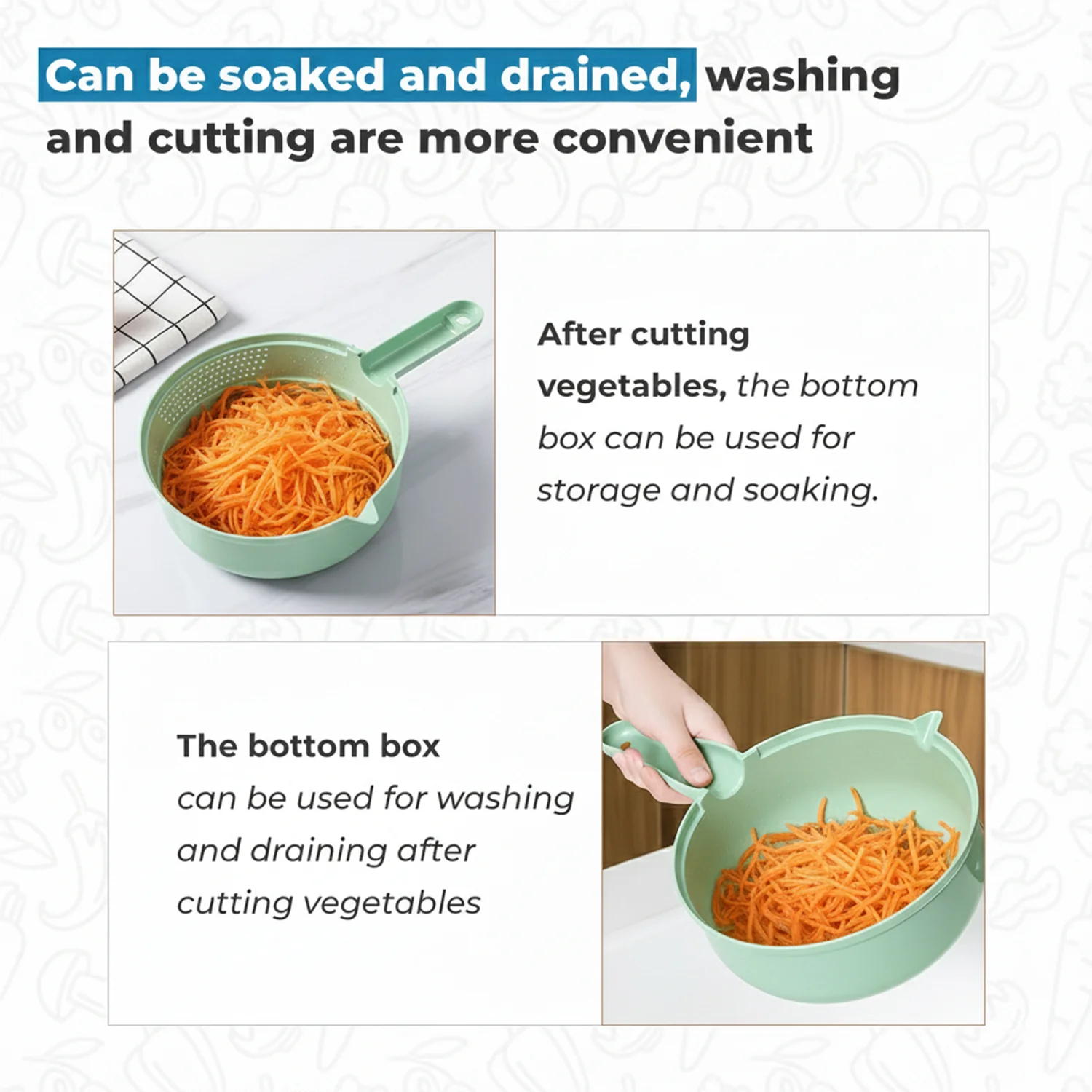 Multi-Function Vegetable Cutter & Grater Set - Image 10