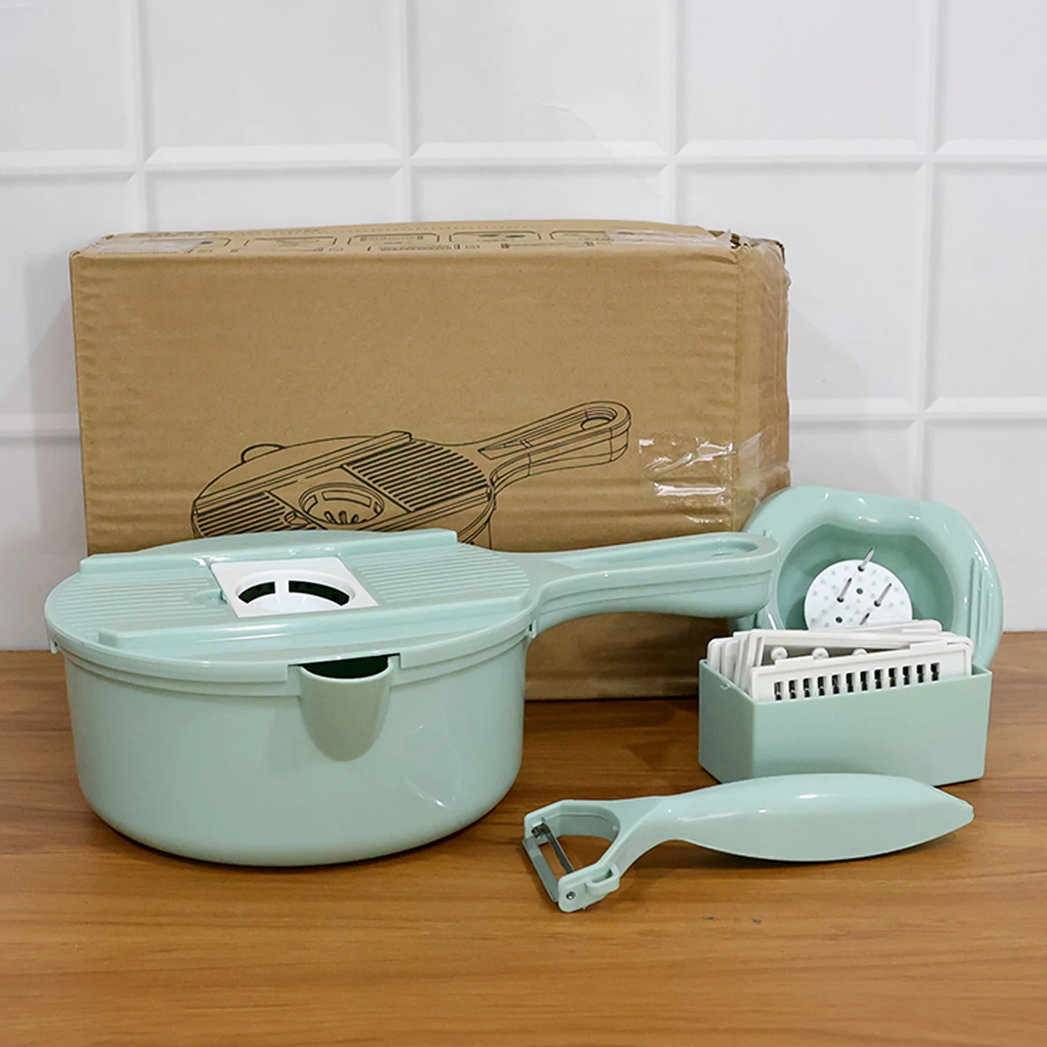 Multi-Function Vegetable Cutter & Grater Set - Image 12