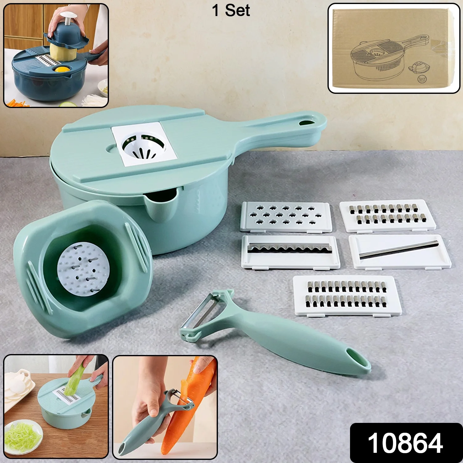 Multi-Function Vegetable Cutter & Grater Set - Image 2
