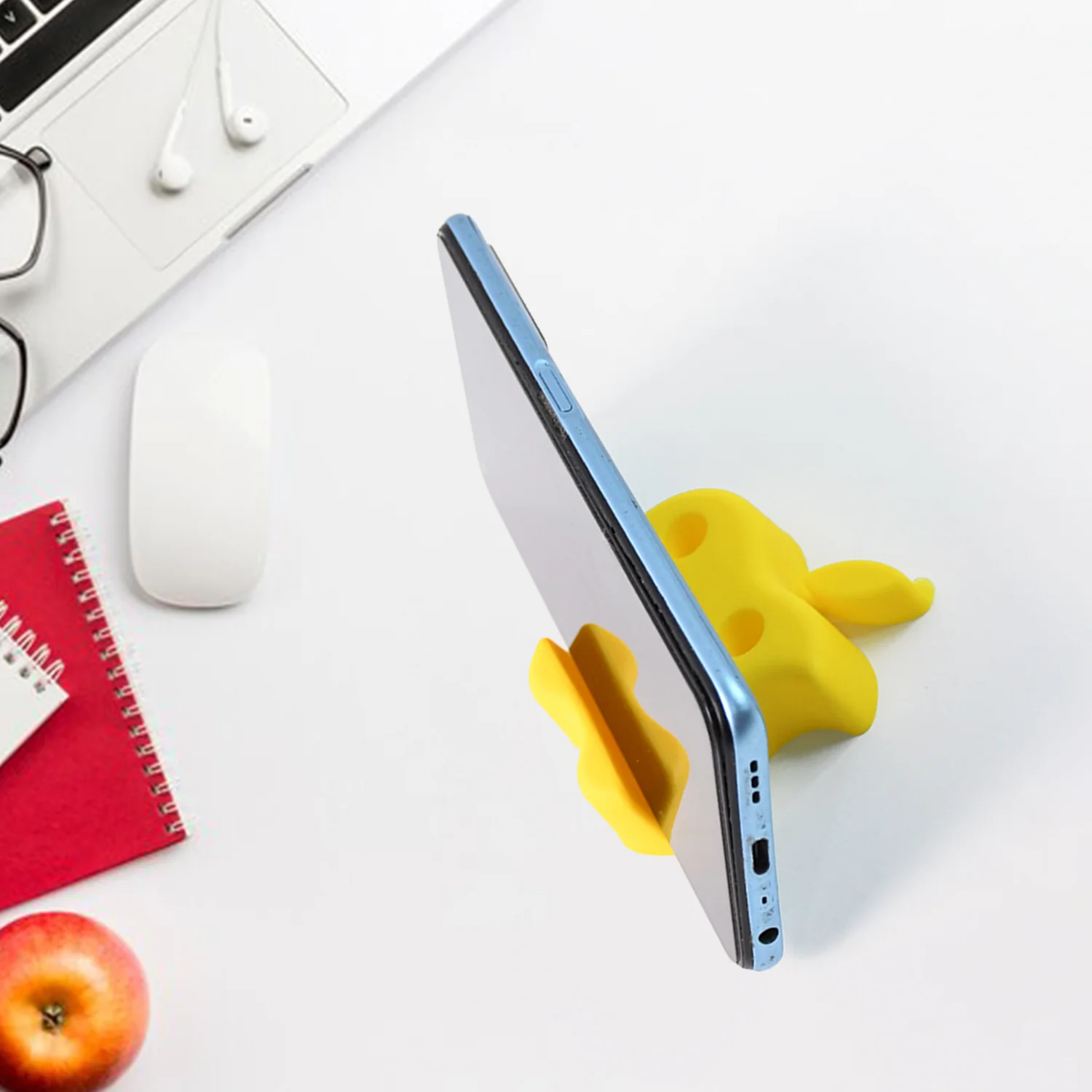Multi-Functional Apple-Shaped Plastic Mobile Stand with Pen Holder (1 Pc / Mix Color) - Image 6