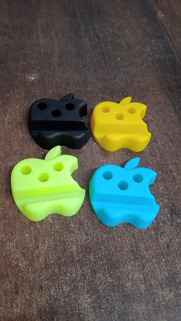 Multi-Functional Apple-Shaped Plastic Mobile Stand with Pen Holder (1 Pc / Mix Color) - Image 8