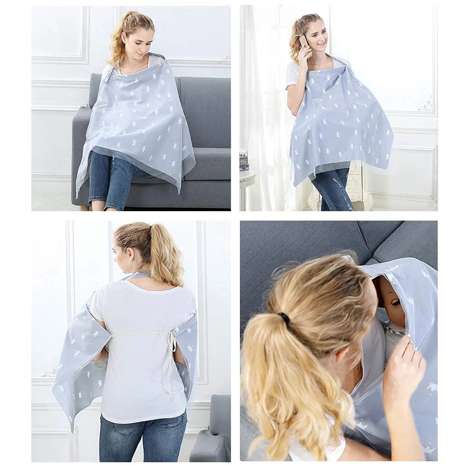 Multi-Functional Baby Nursing Cover (1 Pc) - Image 6