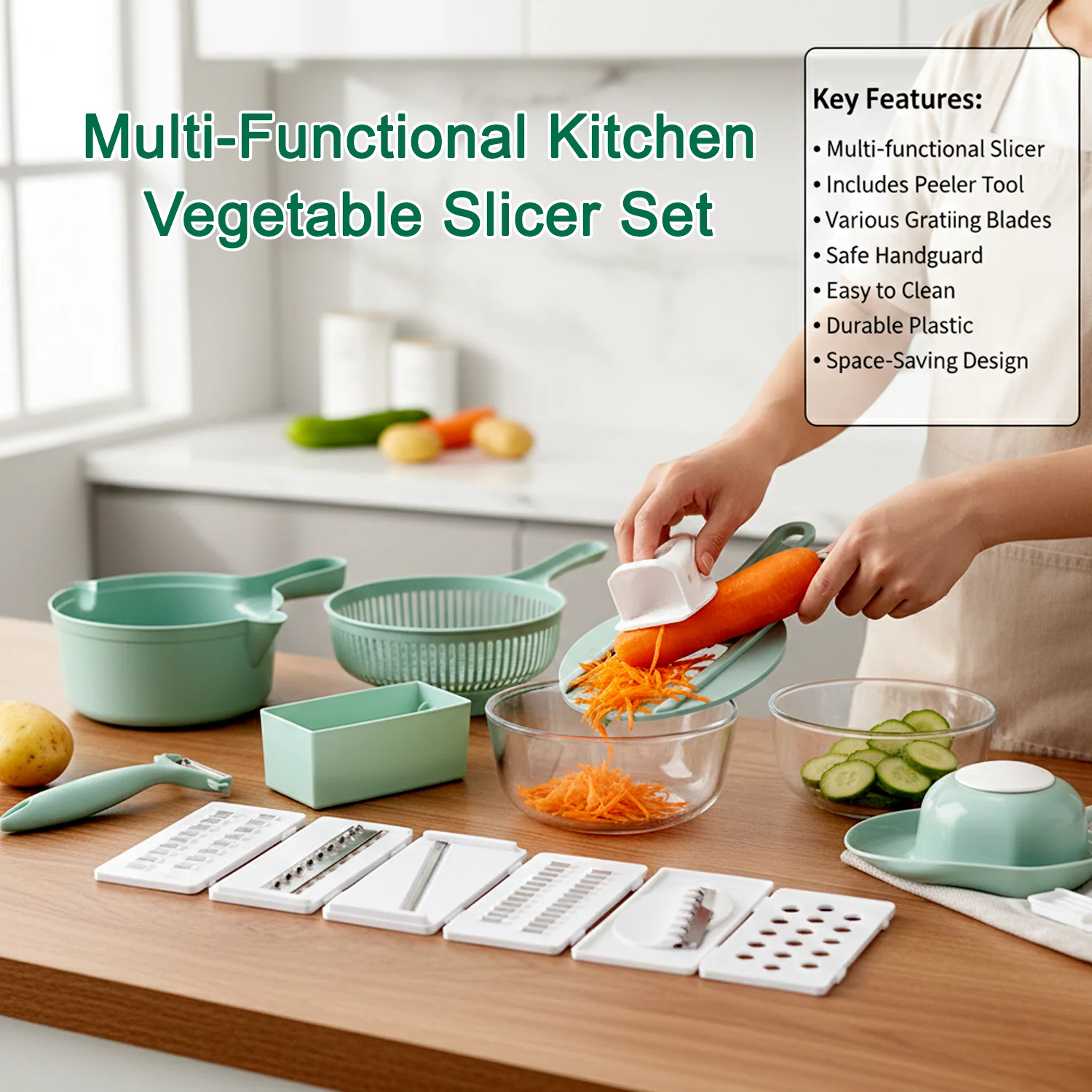 Multi Functional Kitchen Vegetable Slicer Set - Image 4