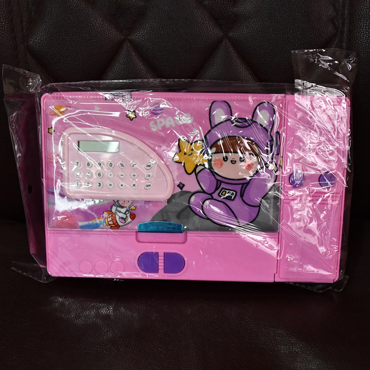 Multi-Functional Space Theme Pencil Box with Built-in Calculator (1 Pc) - Image 10