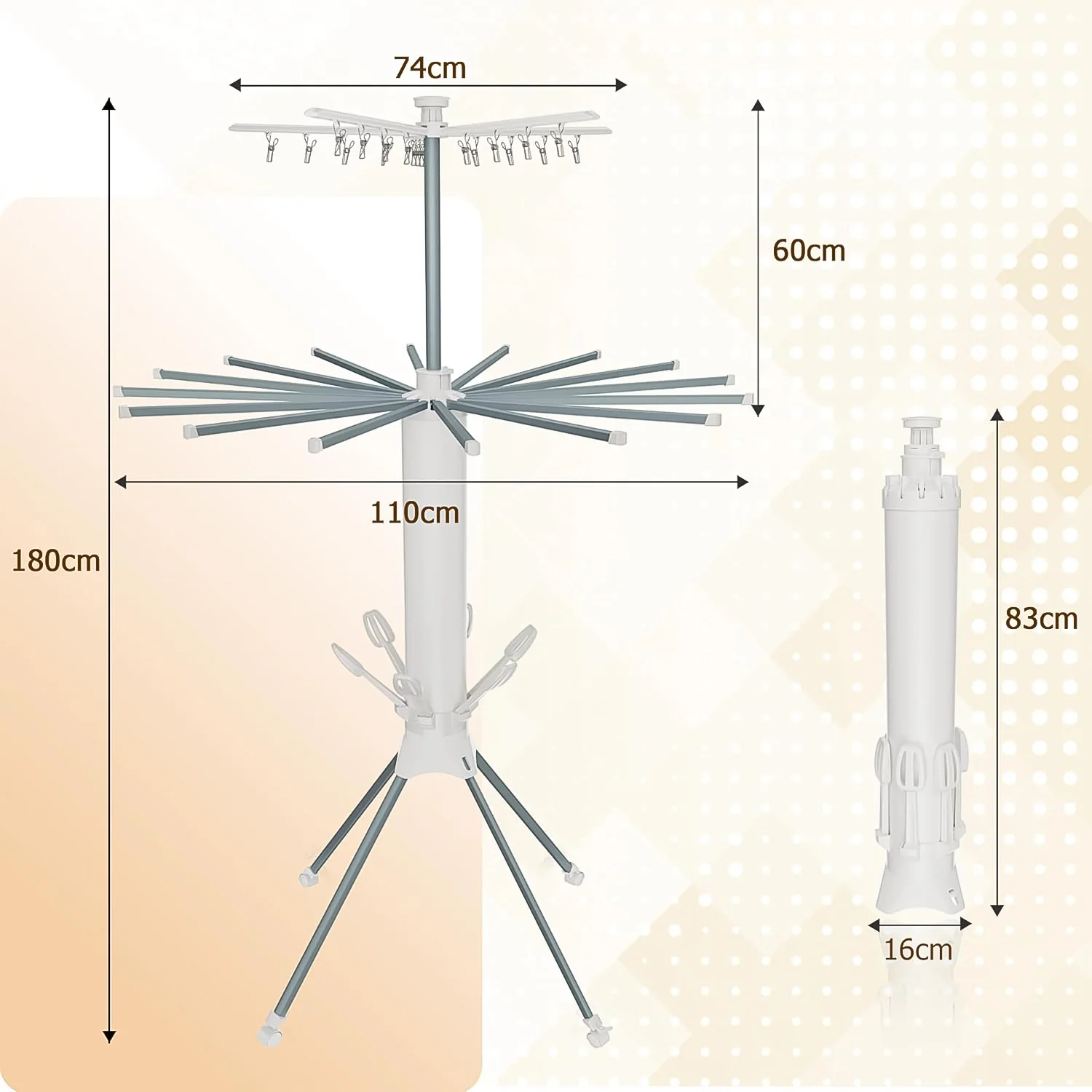 Multi-Layer Foldable Clothes Drying Rack Set - Image 7