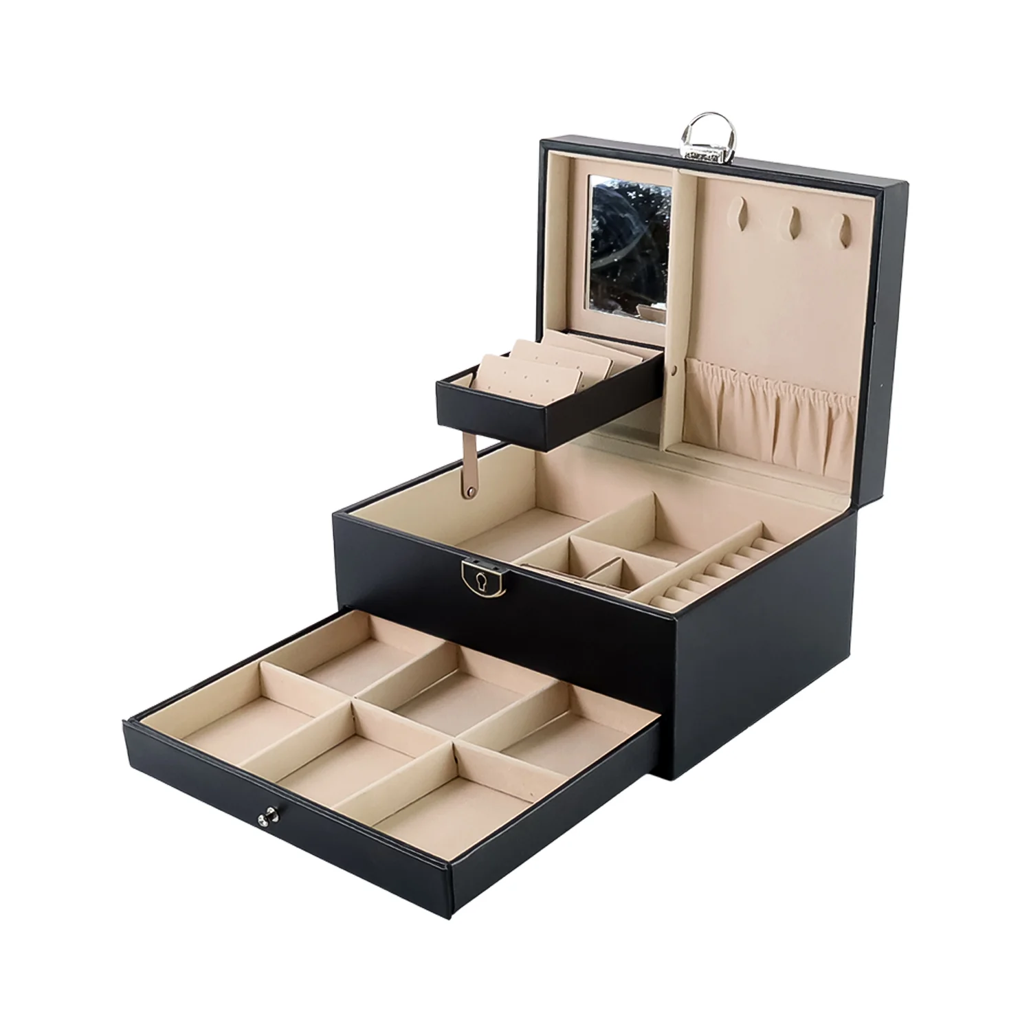 Multi-Layer Jewellery Organizer Box - (1 Pc) - Image 5