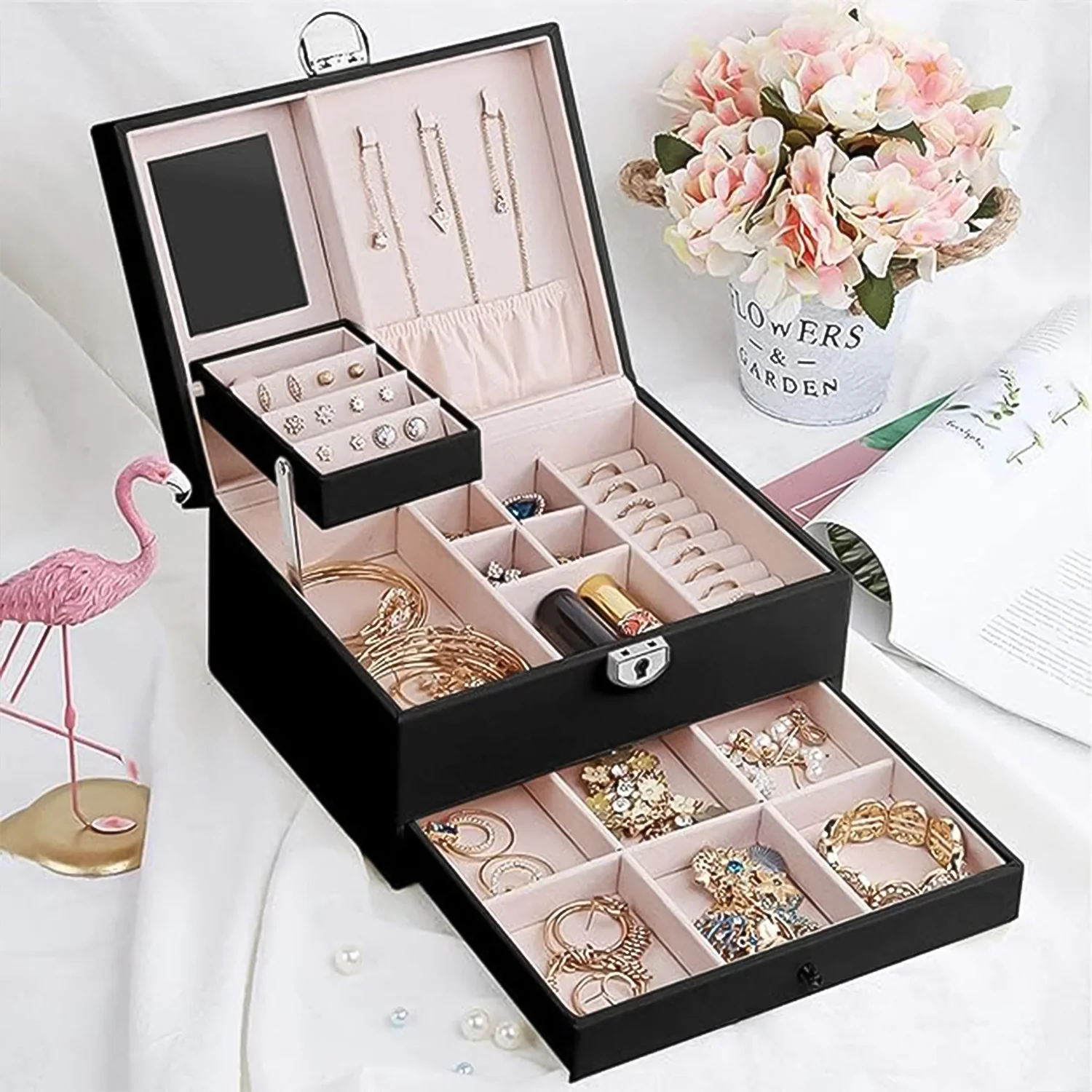 Multi-Layer Jewellery Organizer Box - (1 Pc) - Image 7