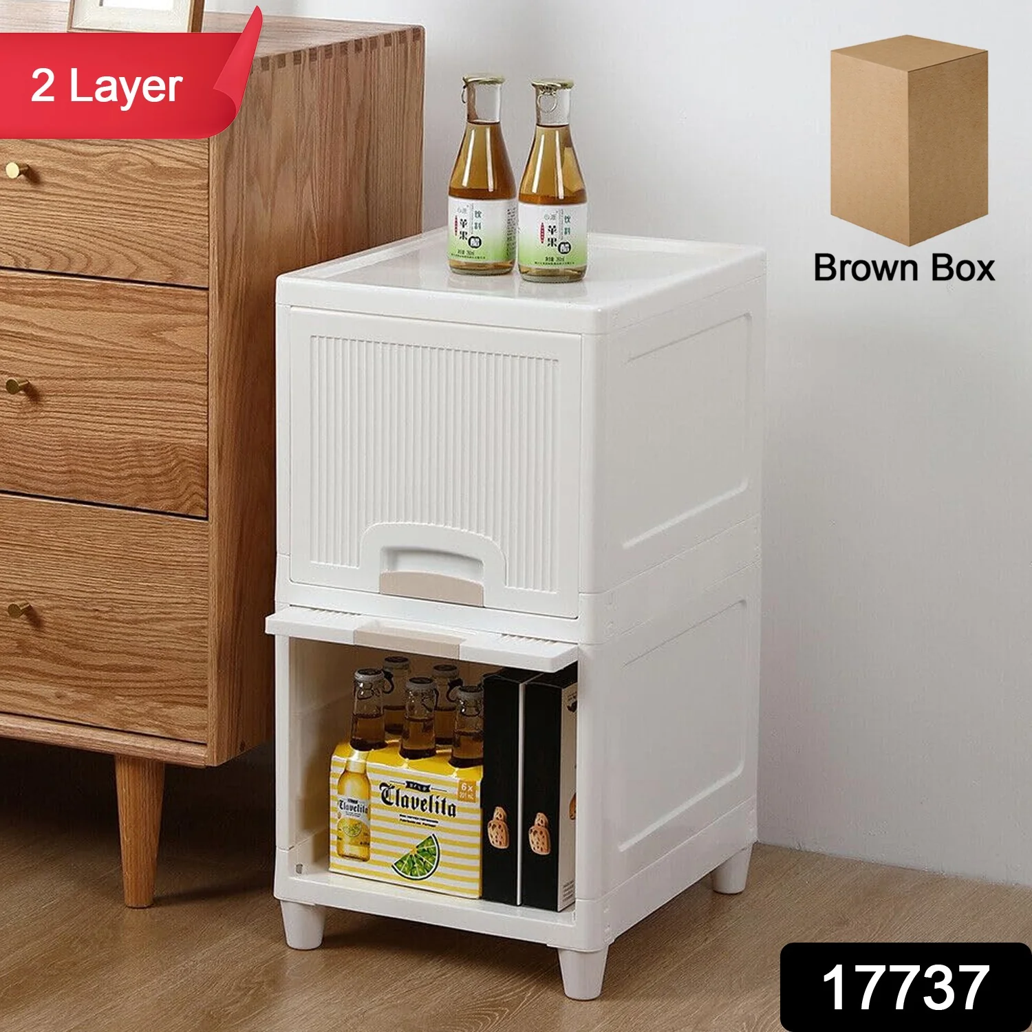 Multipurpose Wardrobe Storage Drawers (2 Layer) - Image 2