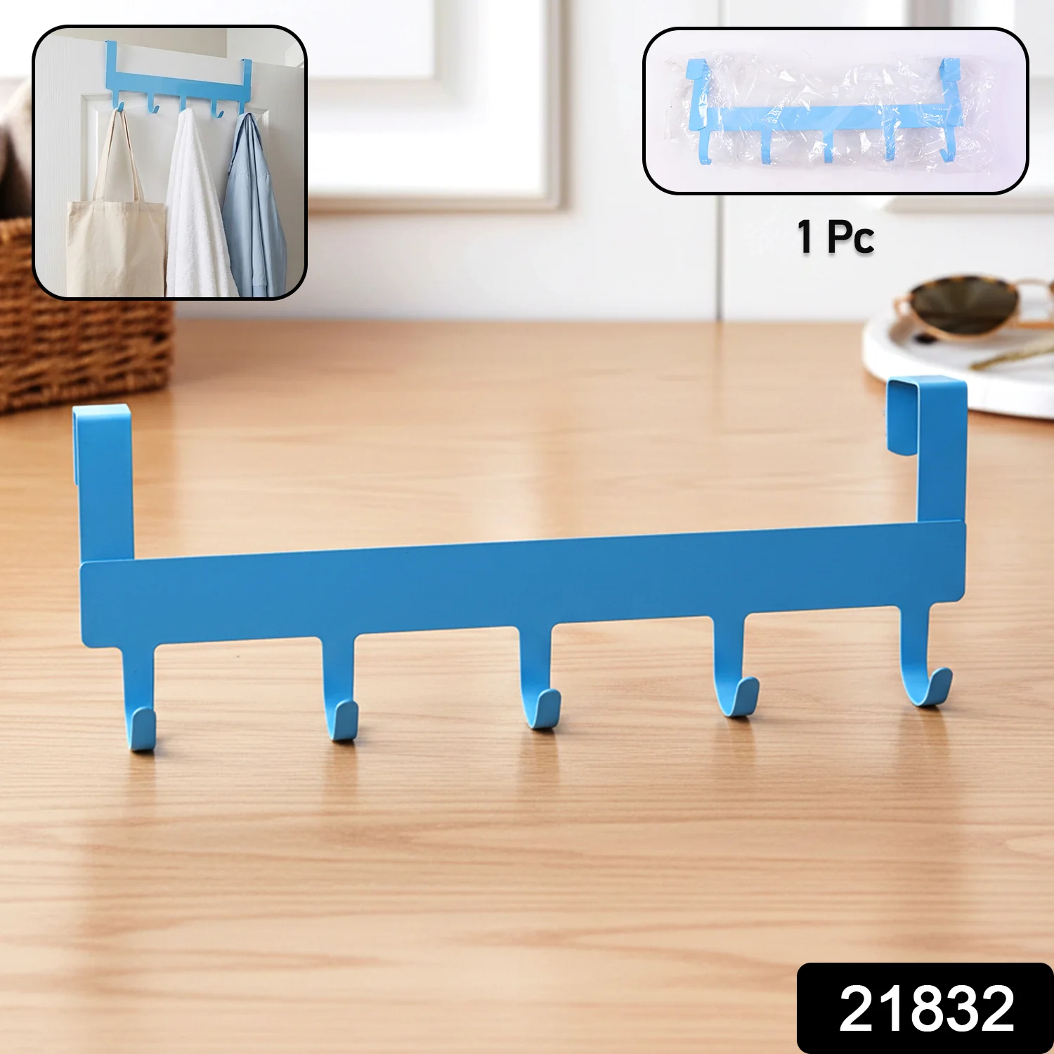Multi Metal 5 Hook Hanging Rack (1 Pc) - Image 2