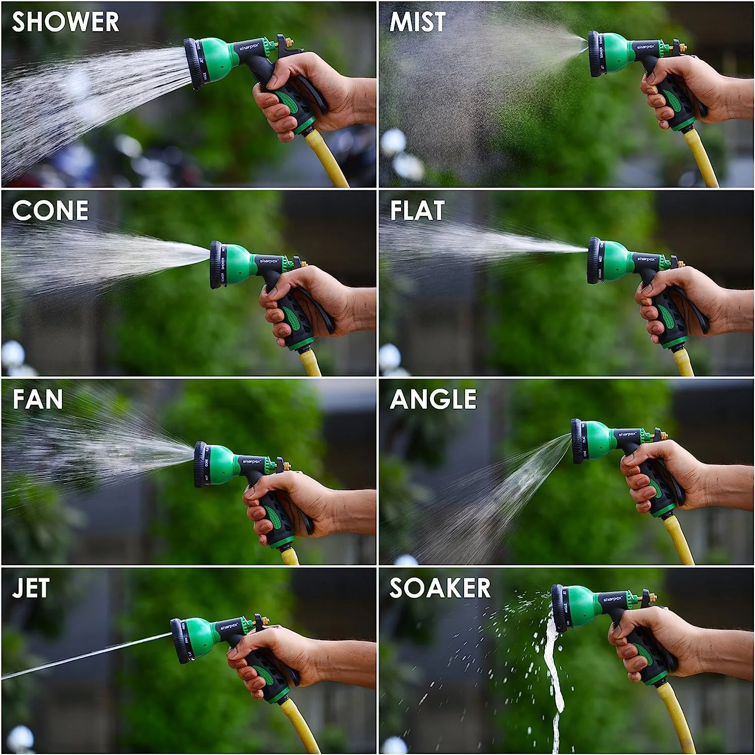 Multi-Pattern Garden Hose Spray Nozzle (1 Pc) - Image 3