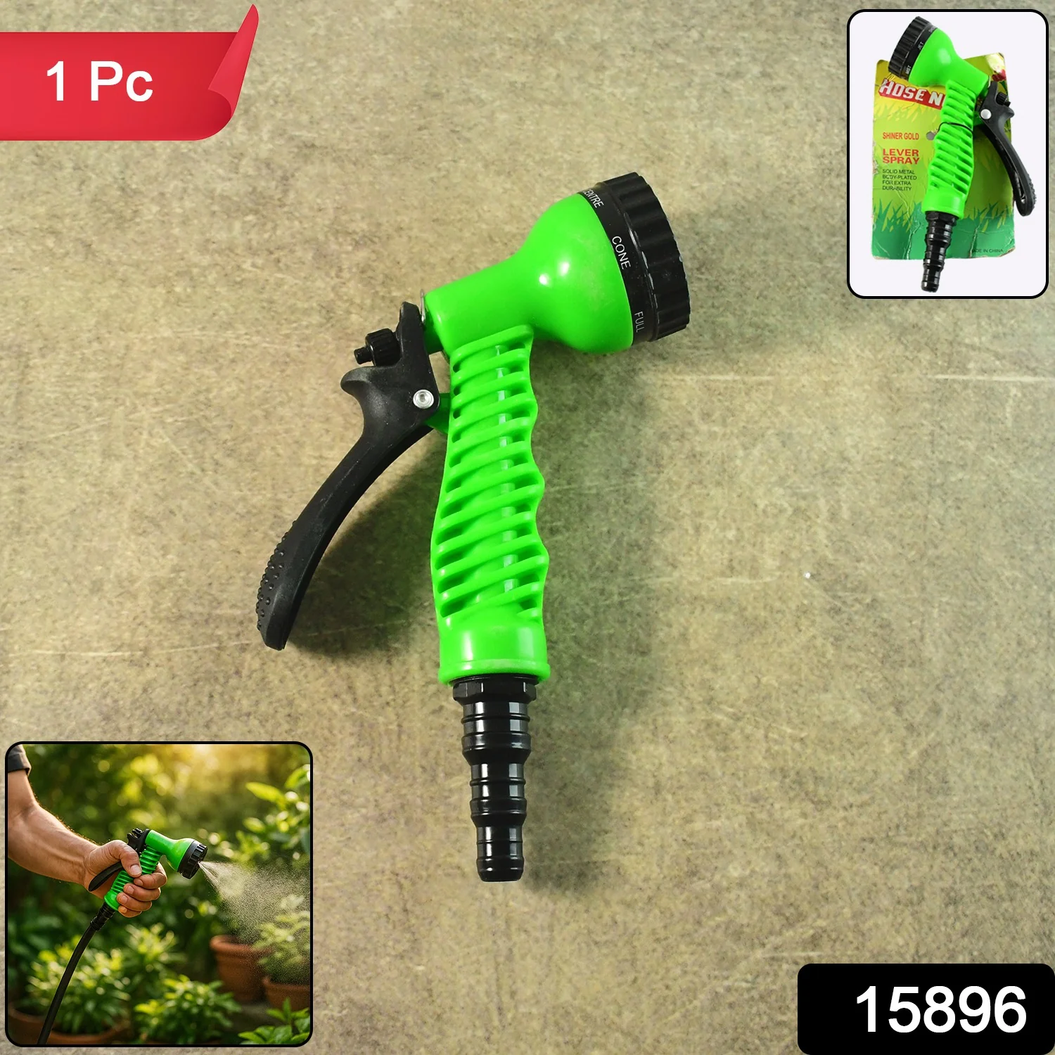 Multi-Pattern Garden Hose Spray Nozzle (1 Pc) - Image 2