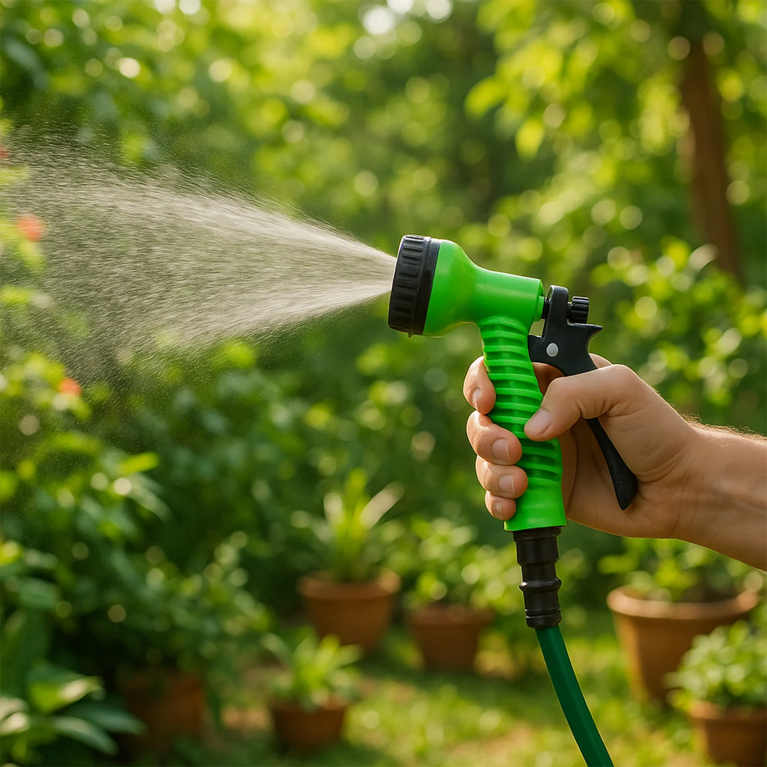 Multi-Pattern Garden Hose Spray Nozzle (1 Pc) - Image 3