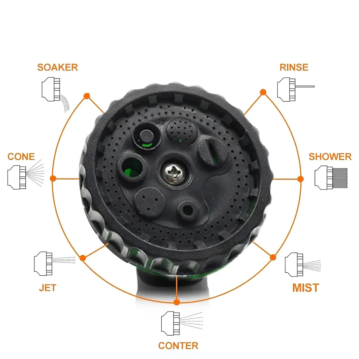 Multi-Pattern Garden Hose Spray Nozzle (1 Pc) - Image 6