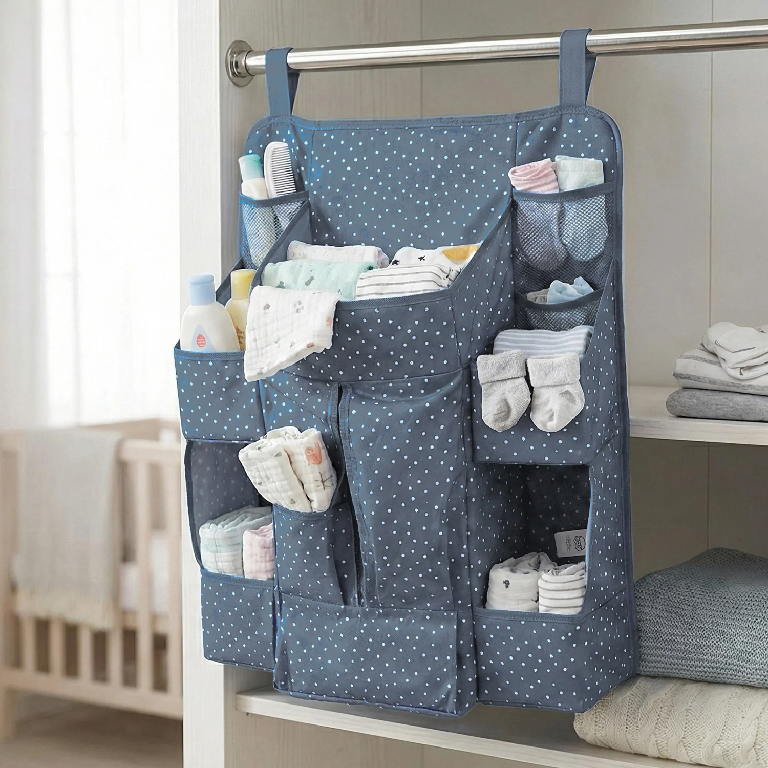 Multi-Pocket Hanging Baby Care Organizer (1 Pc) - Image 4