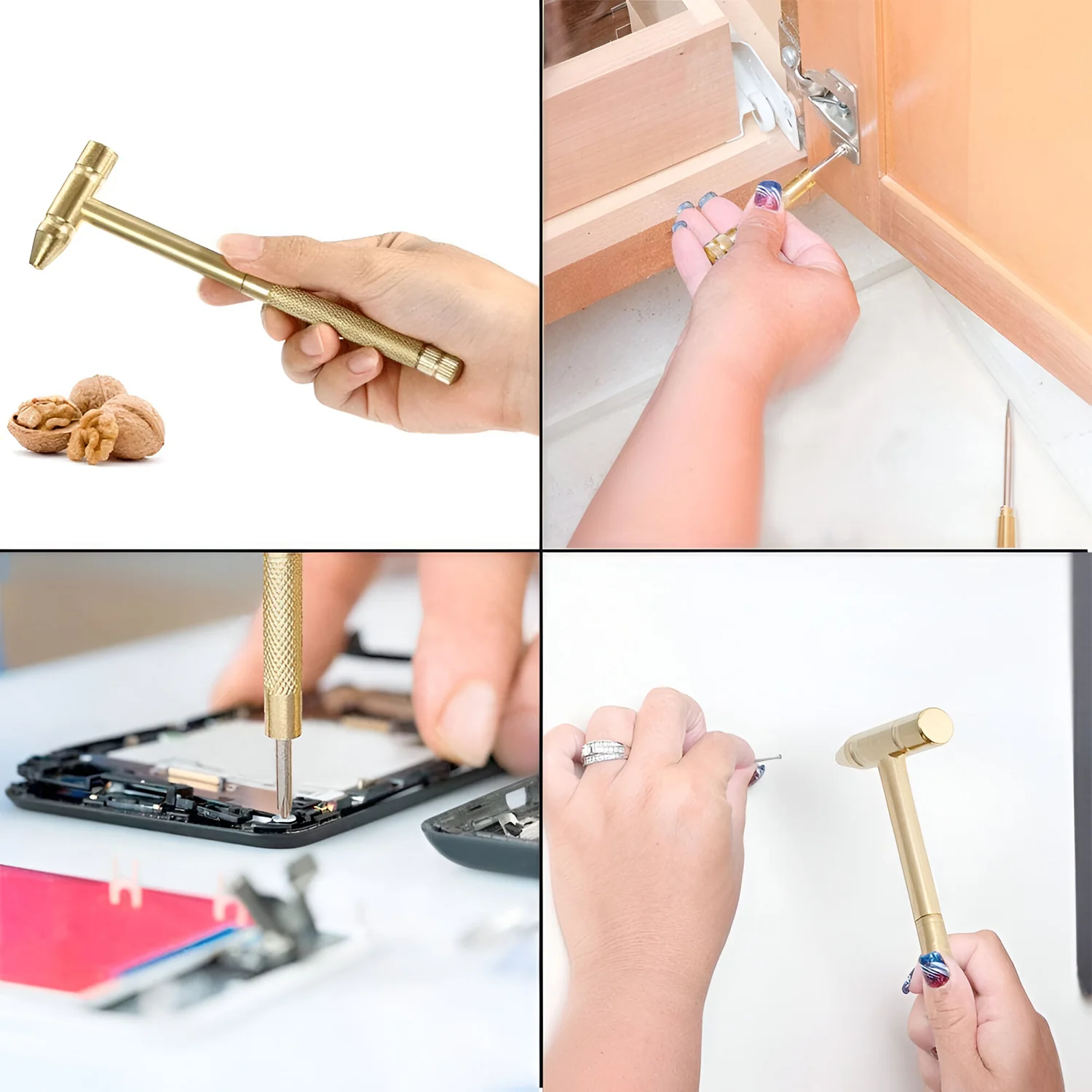 Multi Purpose 5-in-1 Small Hammer Tool with Interchangeable Screwdriver - Image 4