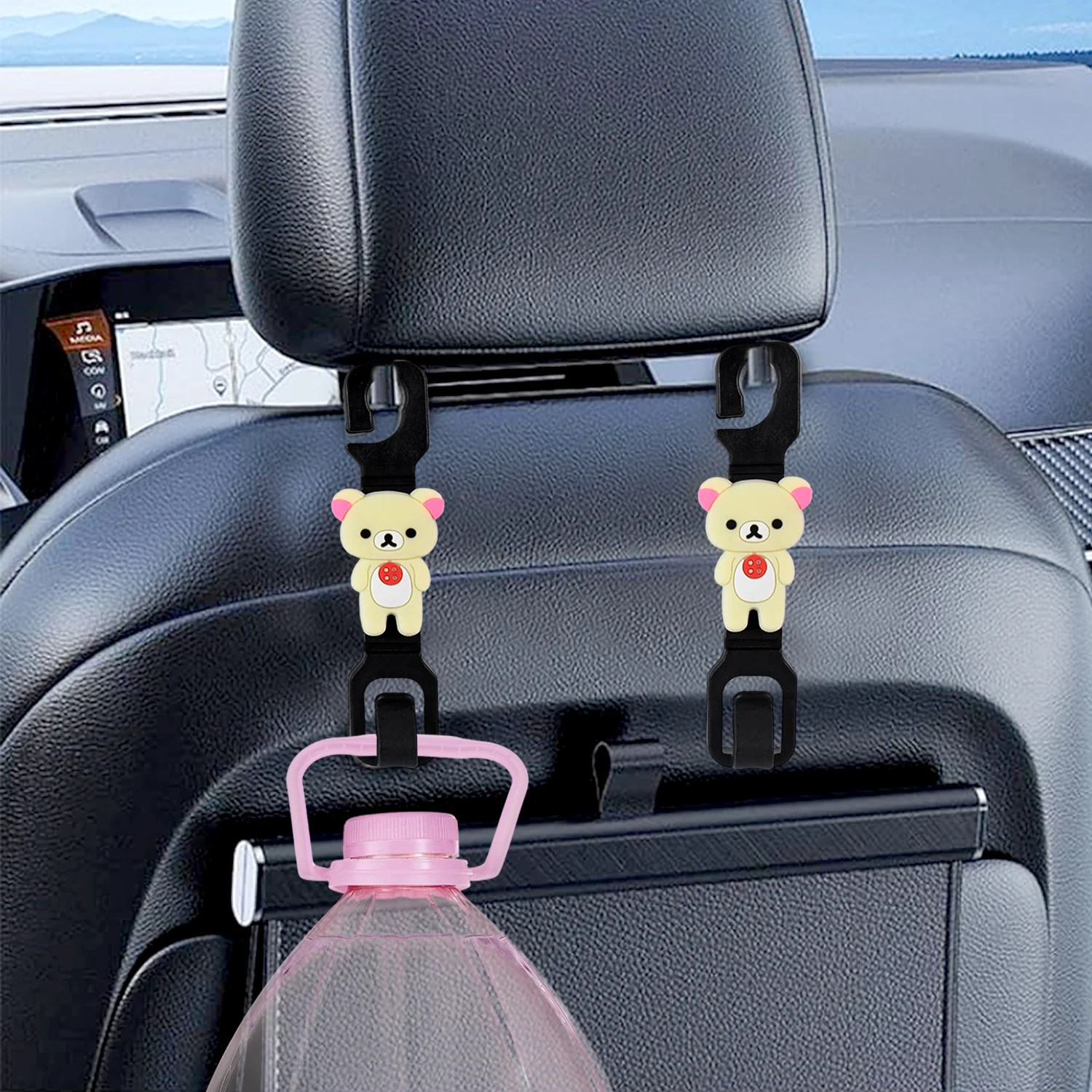 Multi-Purpose Car Seat Headrest Hooks (Mix Design / 2 Pc Set) - Image 3