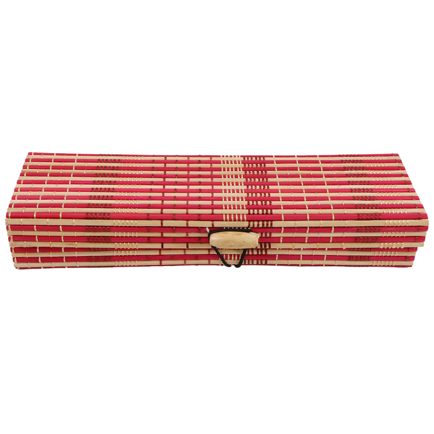 Multi-Purpose Handcrafted Bamboo Mat Style Pen Pencil & Makeup Box (1 Pc) - Image 6