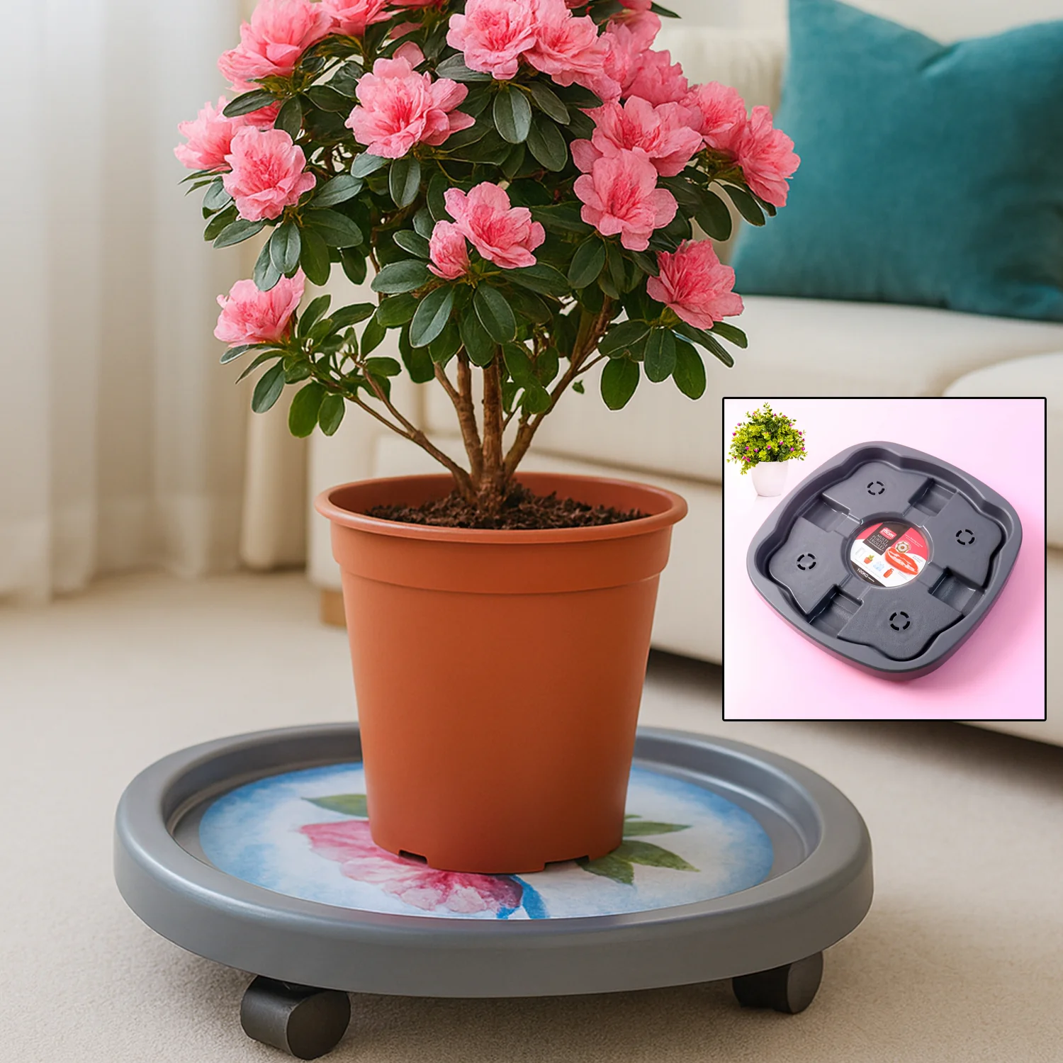 Supermom Plastic Multi Purpose Heavy Duty Gas Cylinder Trolley - Image 8