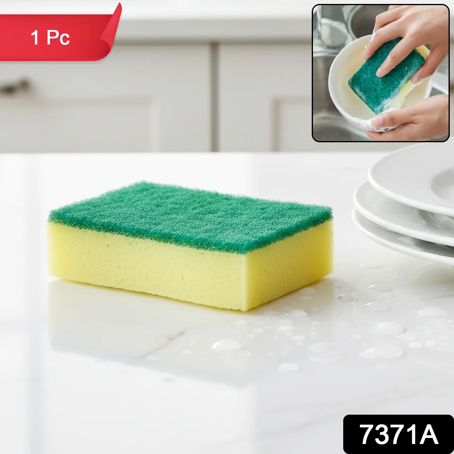 2-in-1 Multi-Purpose Scrub Sponge – Wear Resistant Dish & Furniture Cleaner (1 Pc) - Image 2