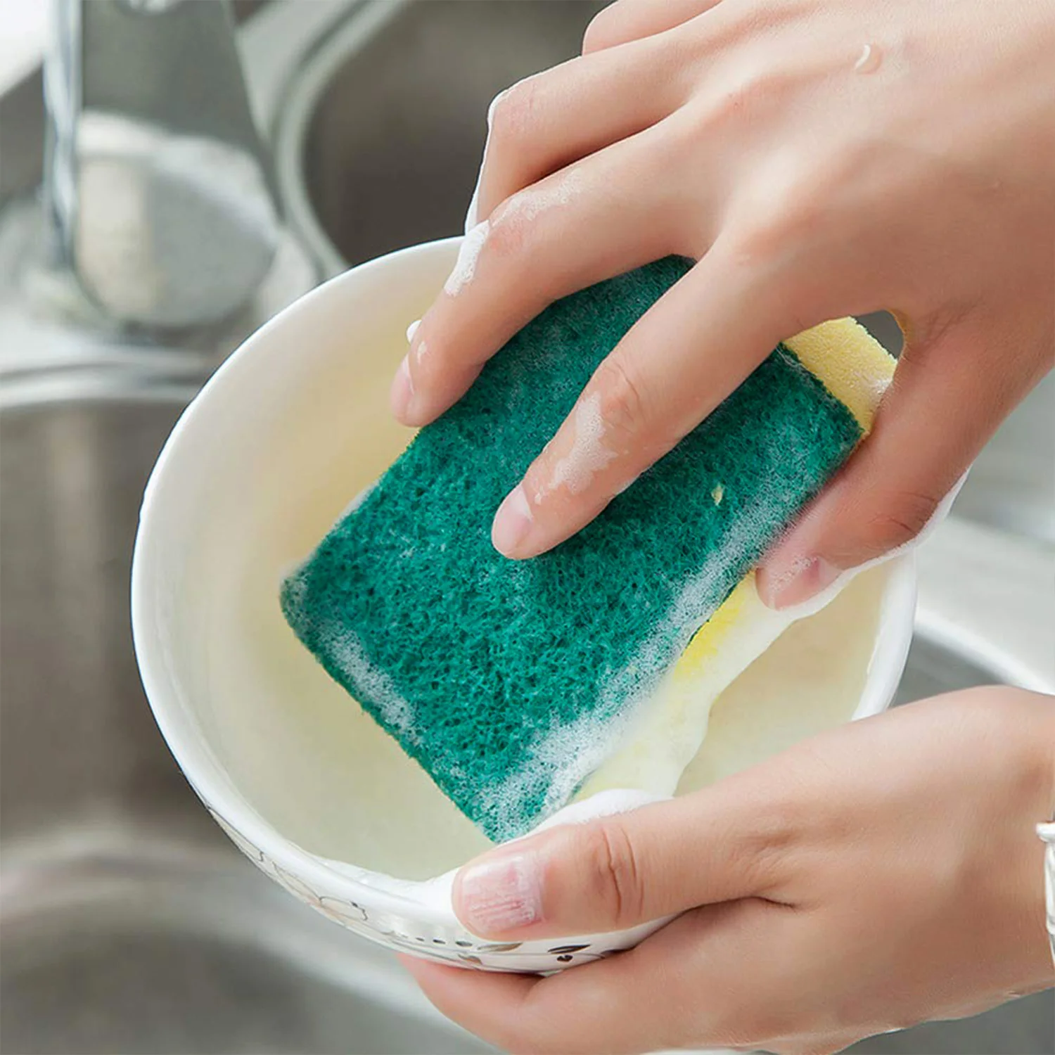 2-in-1 Multi-Purpose Scrub Sponge – Wear Resistant Dish & Furniture Cleaner (1 Pc) - Image 3