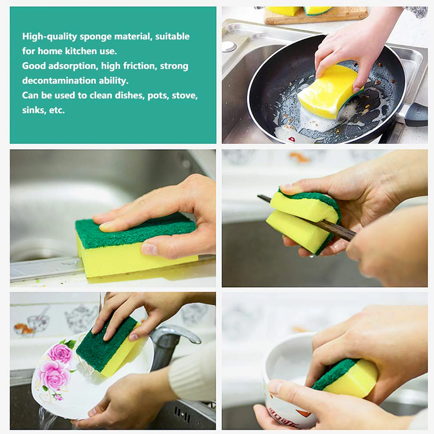 2-in-1 Multi-Purpose Scrub Sponge – Wear Resistant Dish & Furniture Cleaner (1 Pc) - Image 7