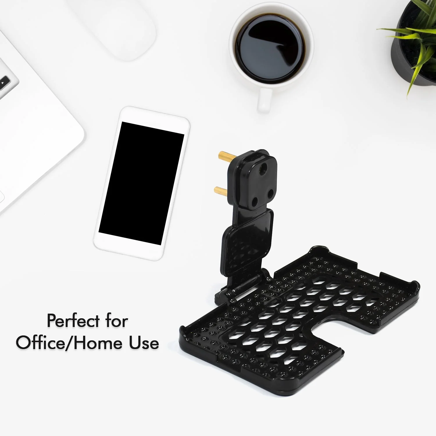 Multi-Purpose Wall Holder Stand for Charging Mobile (Black) - Image 6