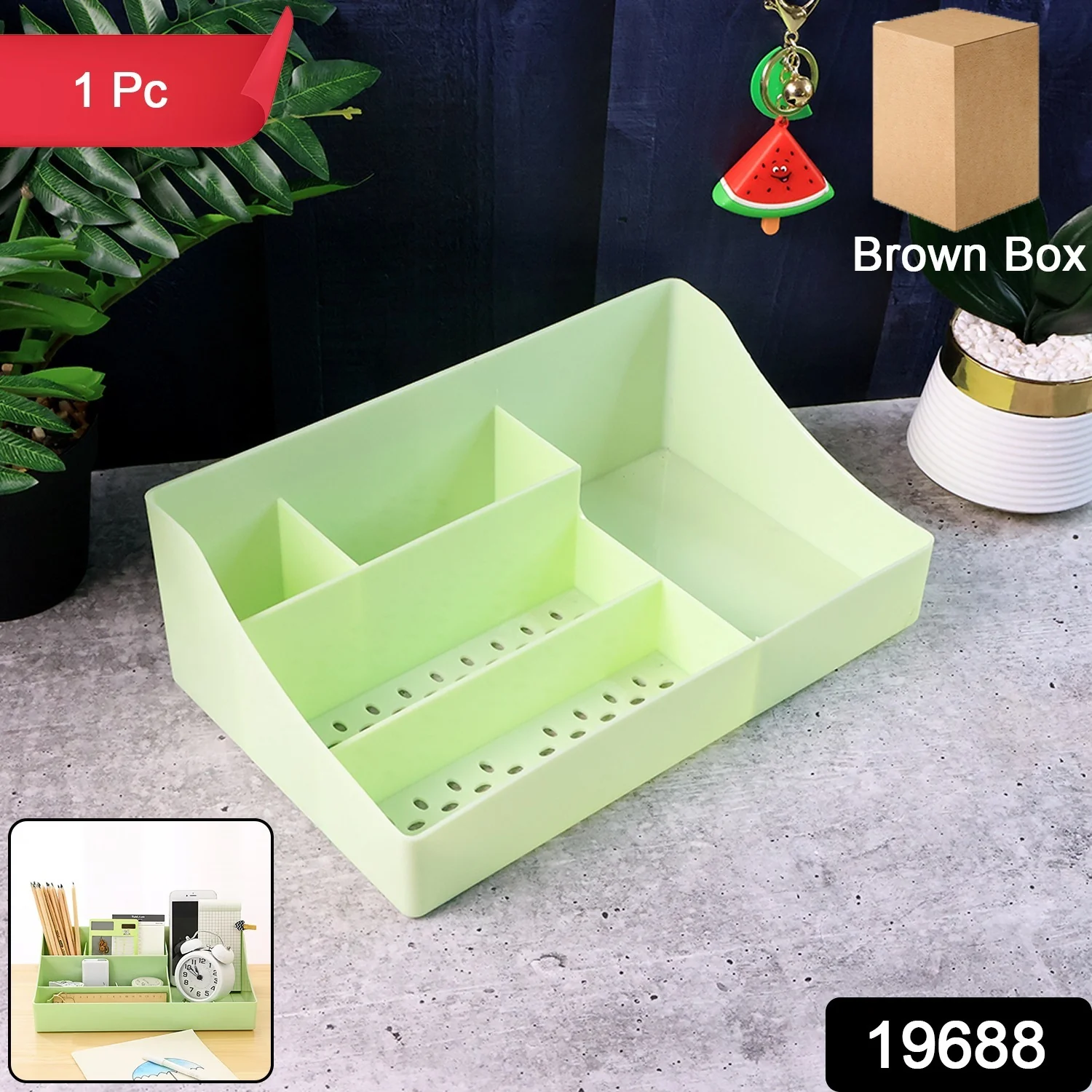 Multi-Section Desk Organizer Storage Tray (1 Pc) - Image 2