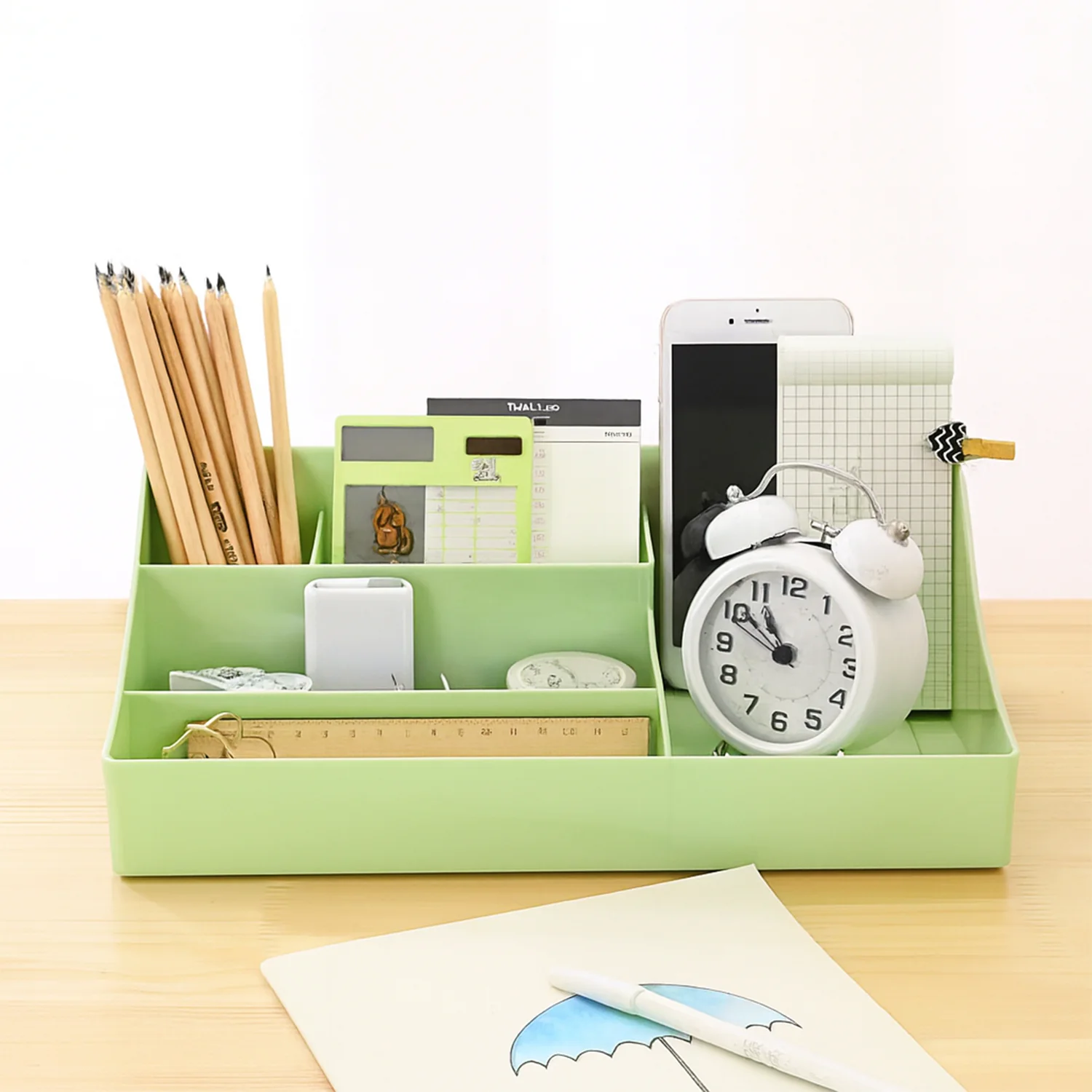 Multi-Section Desk Organizer Storage Tray (1 Pc) - Image 4