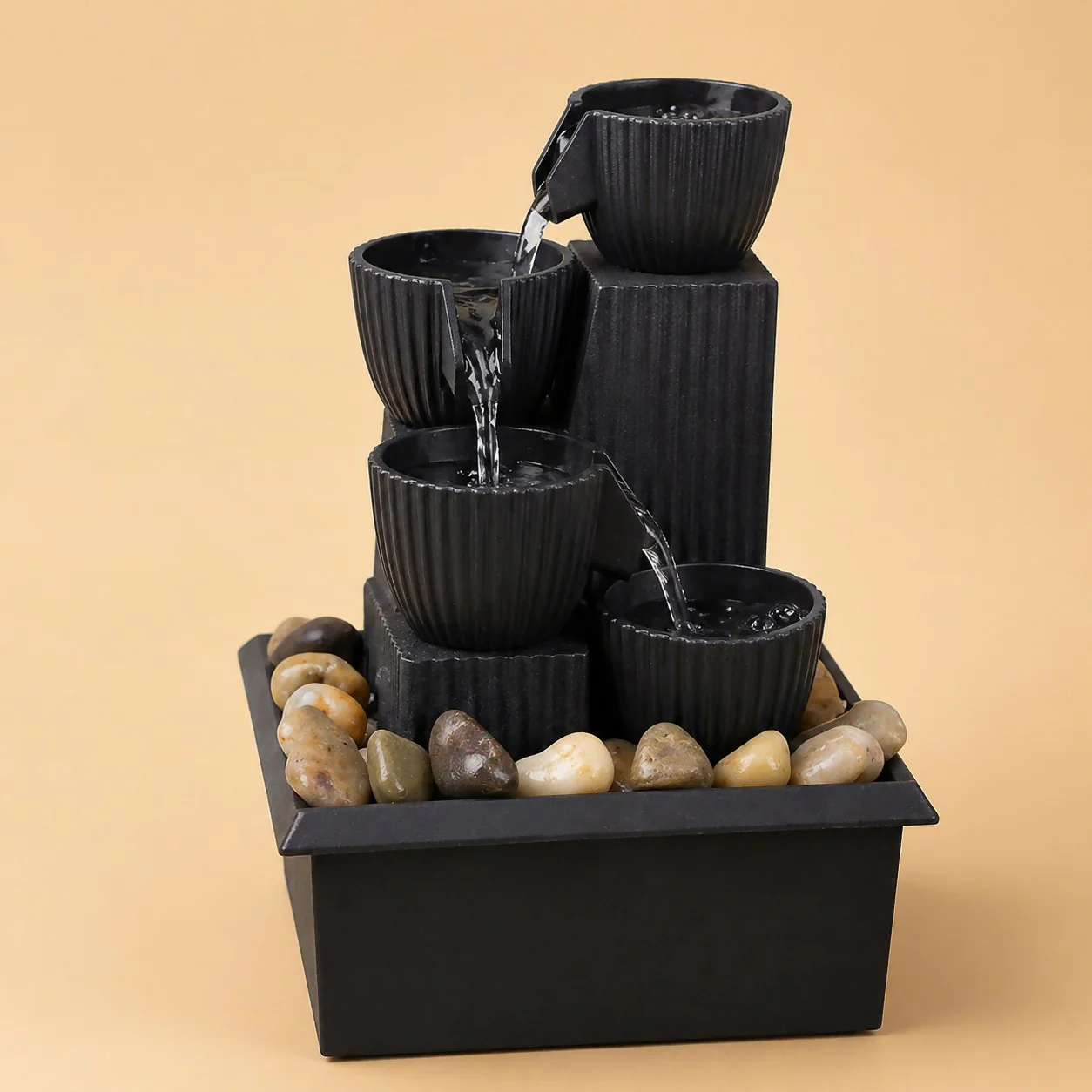 Multi-Tier Water Fountain Tabletop Decorative Indoor Showpiece - Image 3